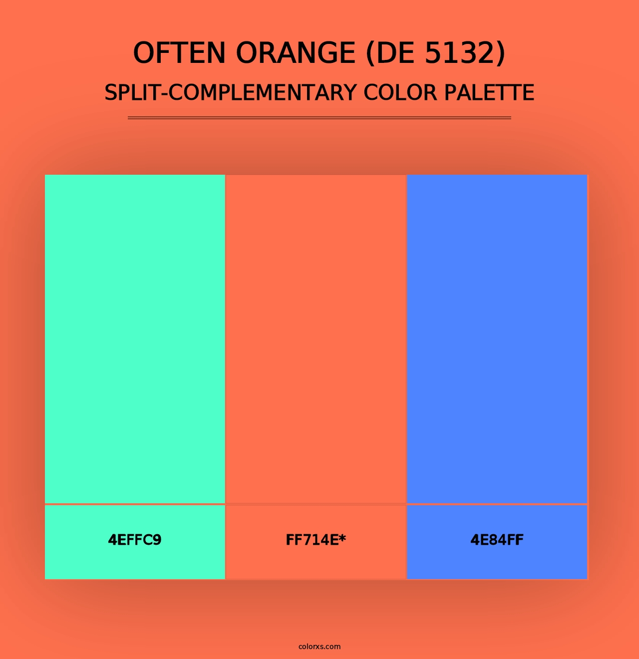 Often Orange (DE 5132) - Split-Complementary Color Palette