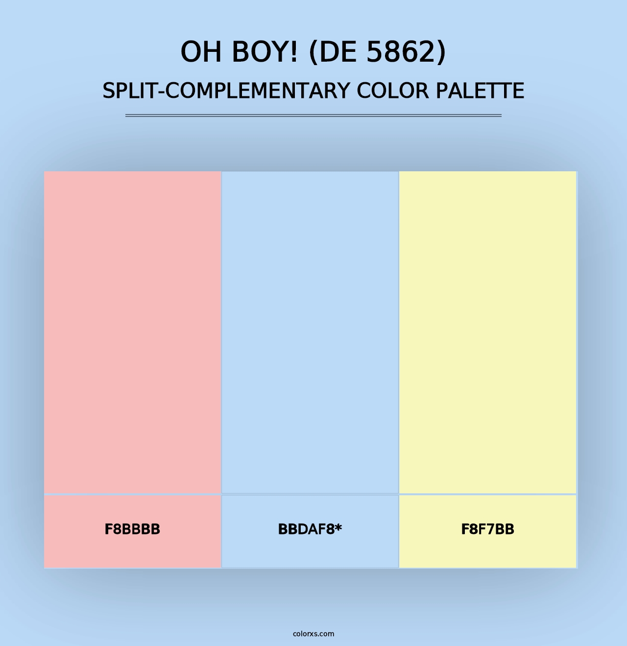 Oh Boy! (DE 5862) - Split-Complementary Color Palette