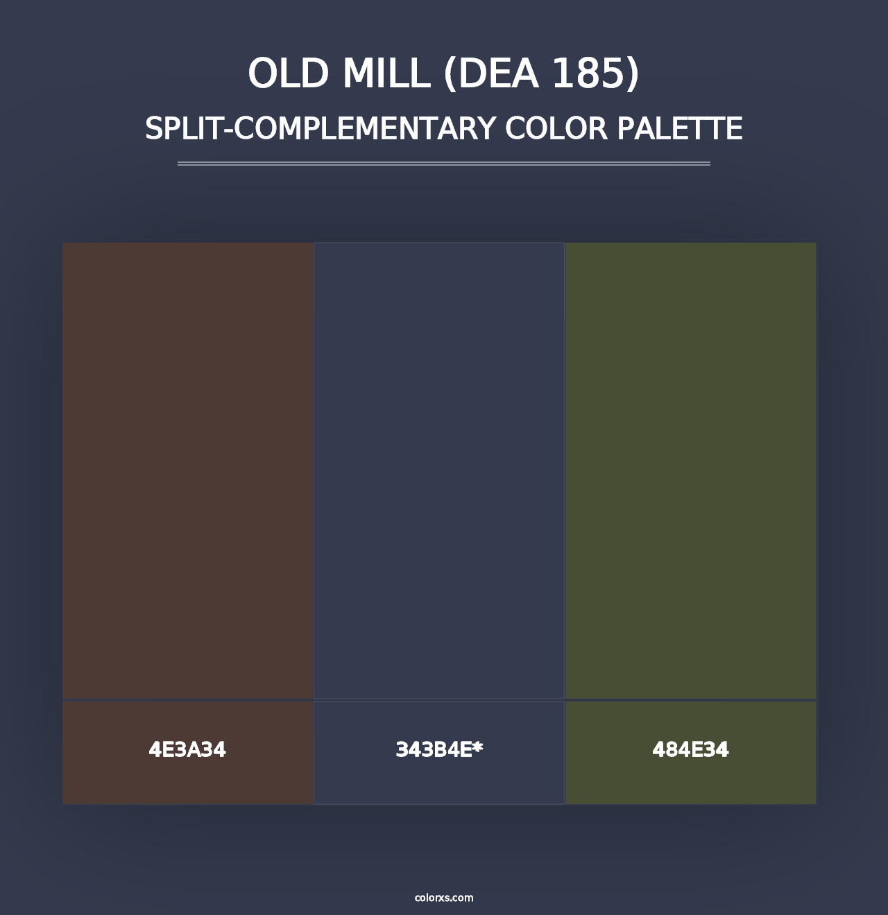 Old Mill (DEA 185) - Split-Complementary Color Palette