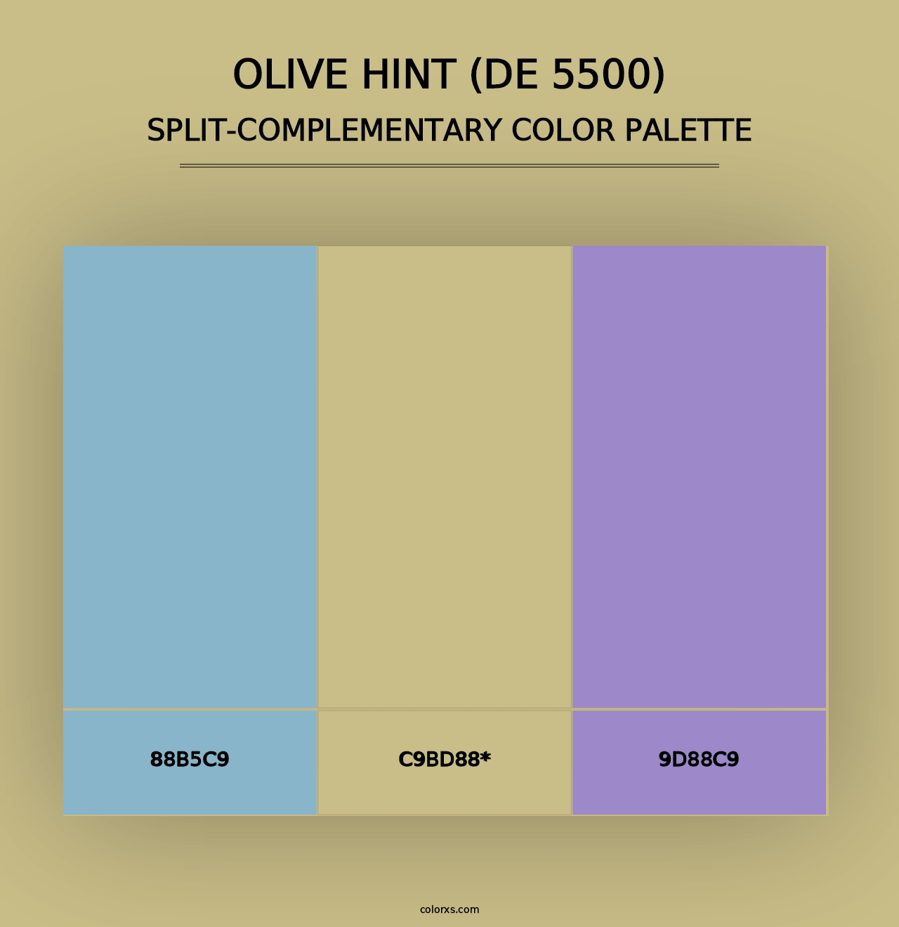 Olive Hint (DE 5500) - Split-Complementary Color Palette