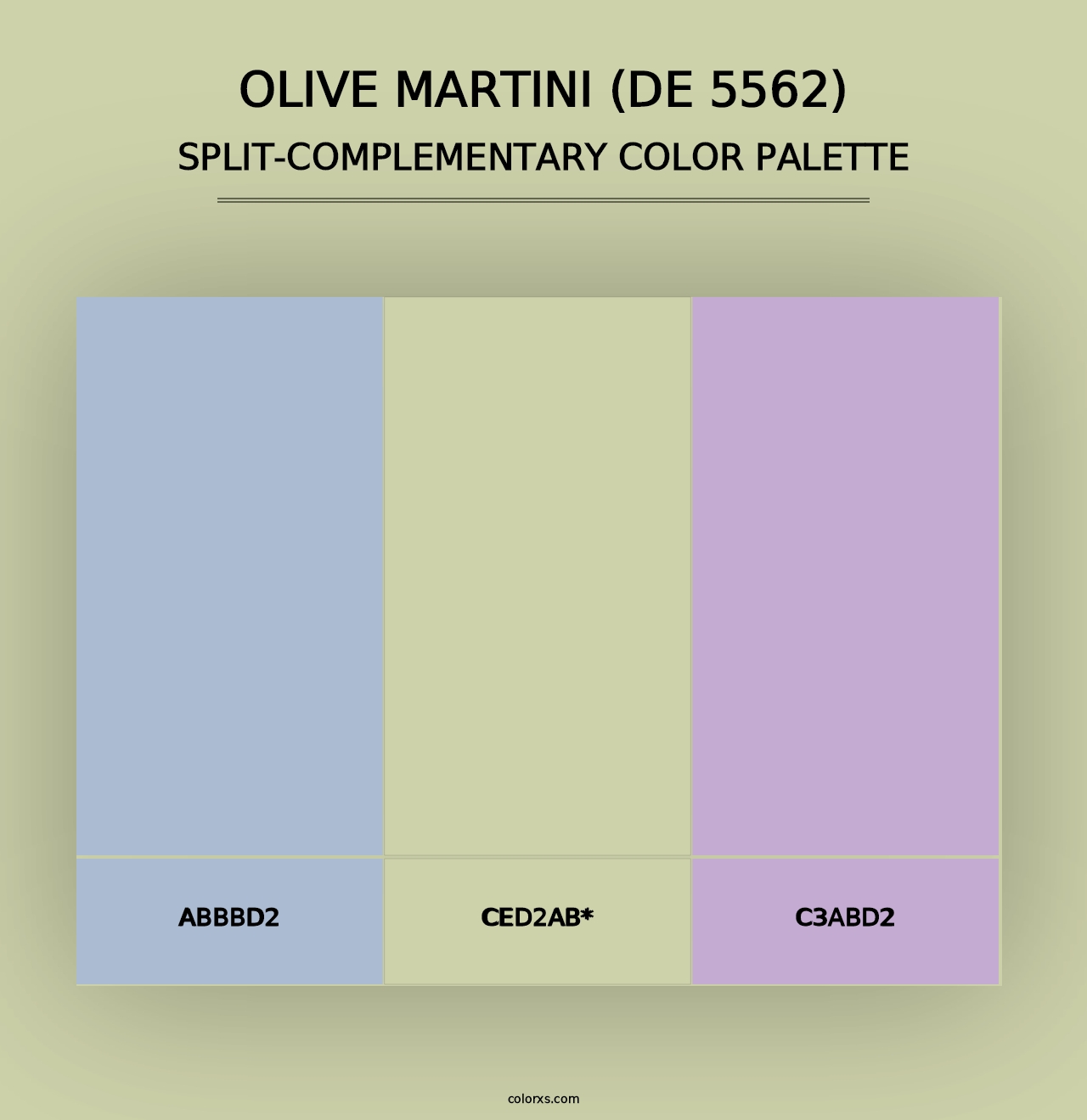 Olive Martini (DE 5562) - Split-Complementary Color Palette