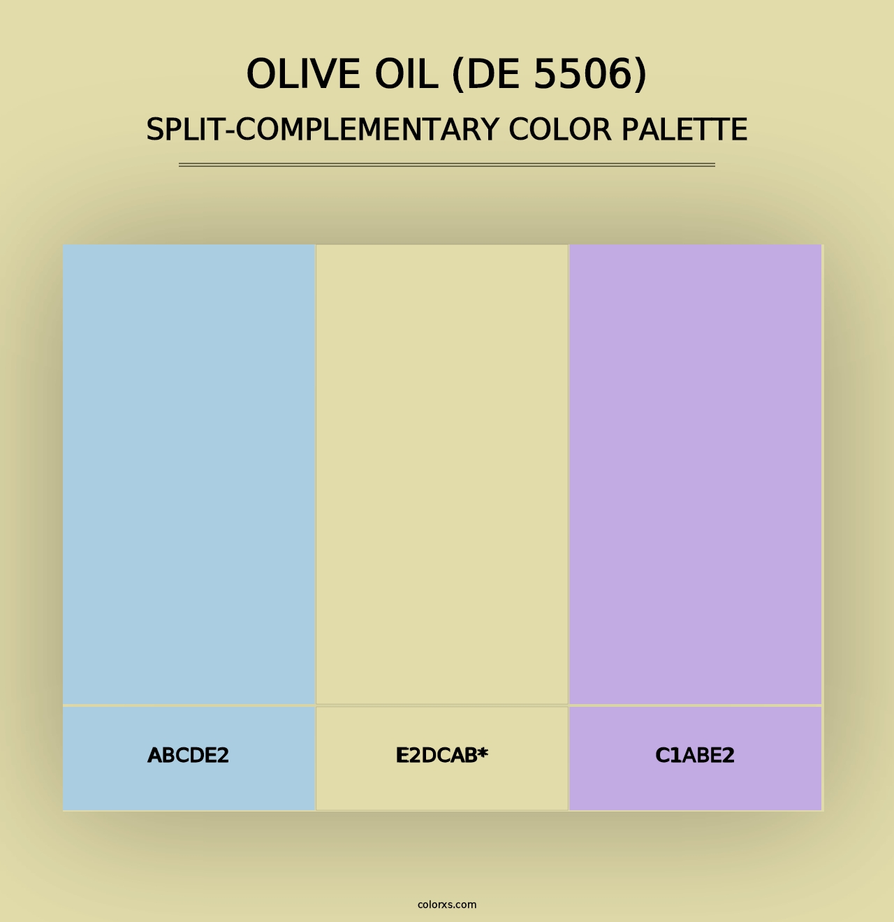 Olive Oil (DE 5506) - Split-Complementary Color Palette