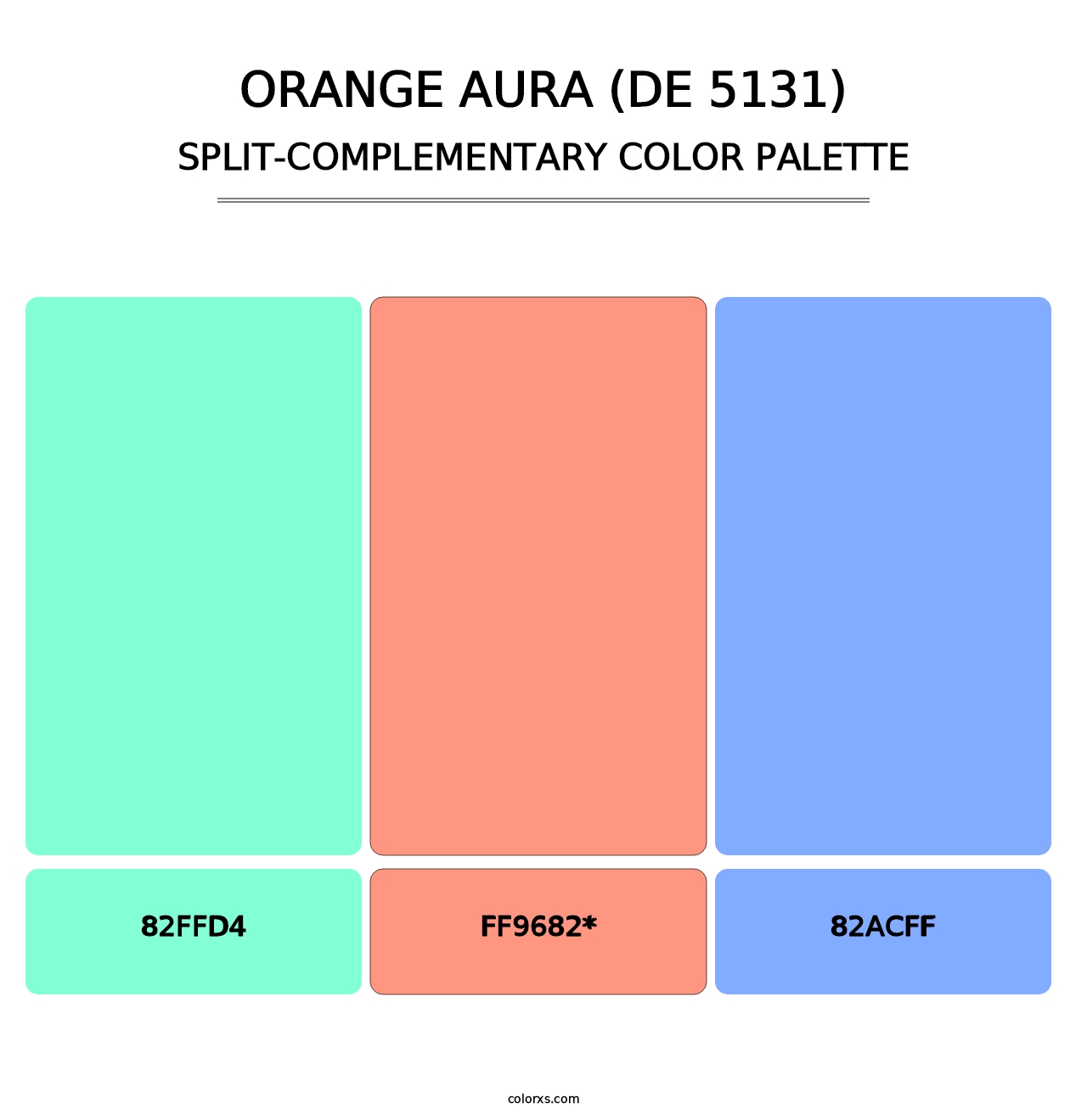 Orange Aura (DE 5131) - Split-Complementary Color Palette