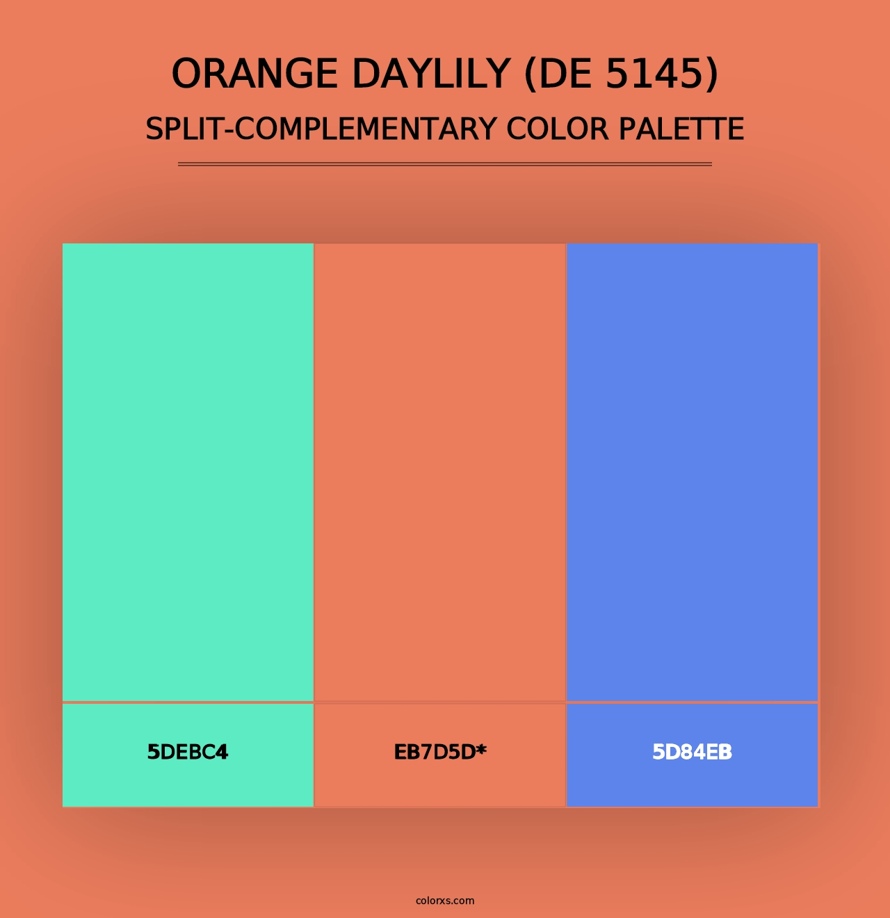 Orange Daylily (DE 5145) - Split-Complementary Color Palette