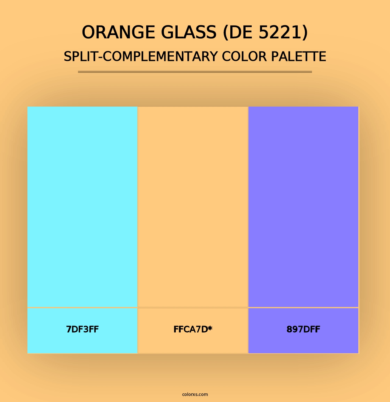 Orange Glass (DE 5221) - Split-Complementary Color Palette