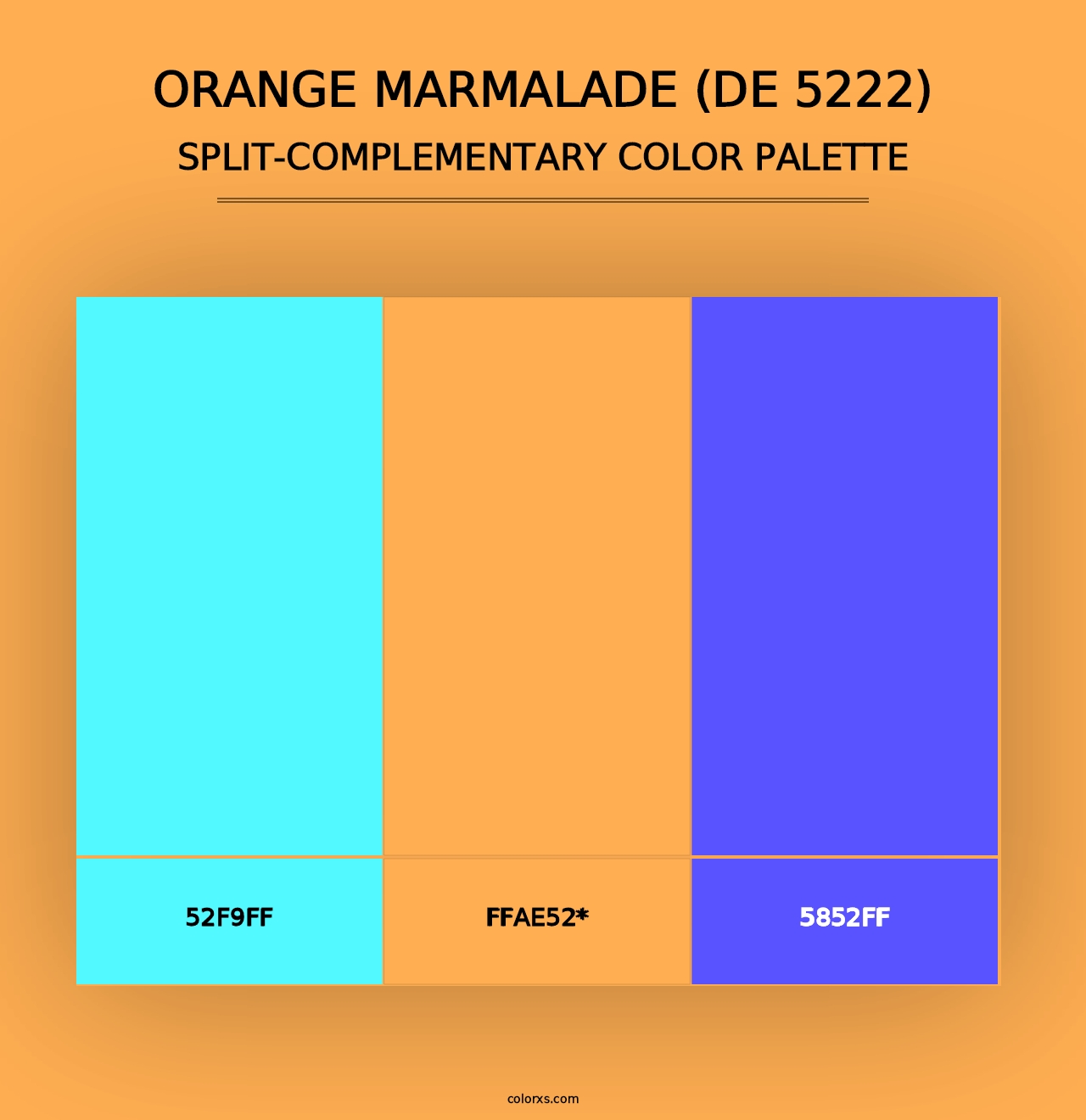 Orange Marmalade (DE 5222) - Split-Complementary Color Palette