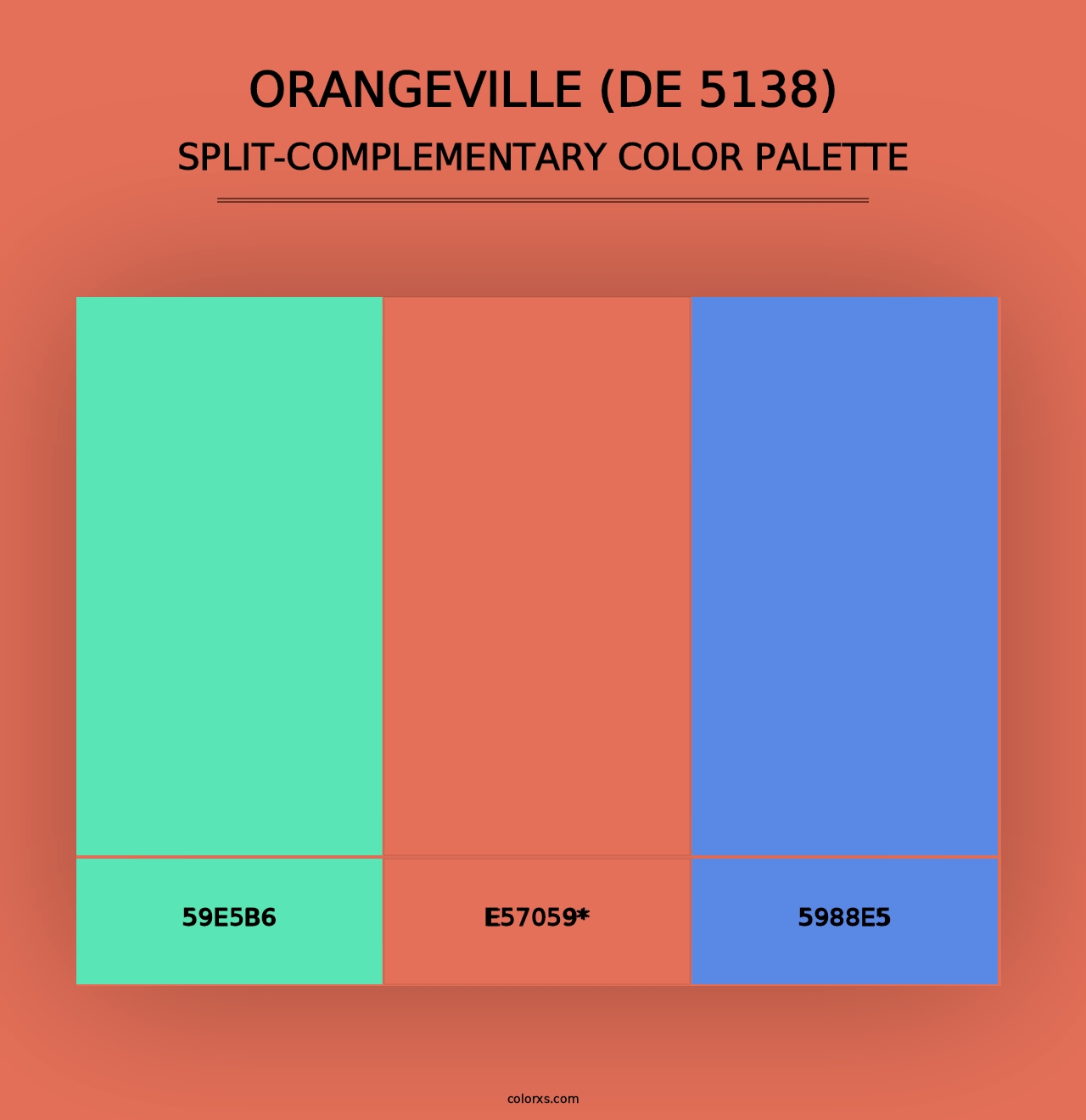 Orangeville (DE 5138) - Split-Complementary Color Palette