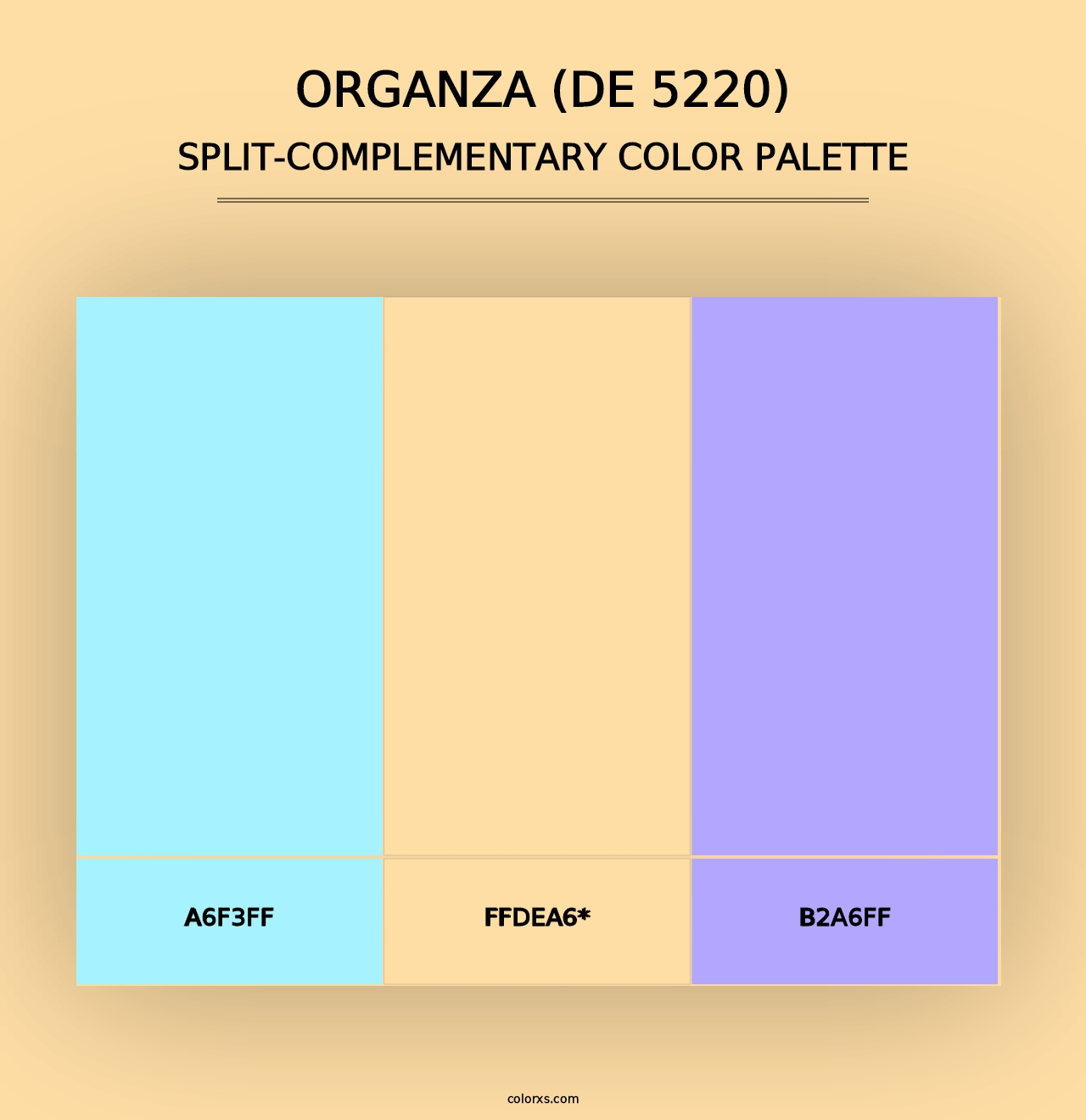 Organza (DE 5220) - Split-Complementary Color Palette