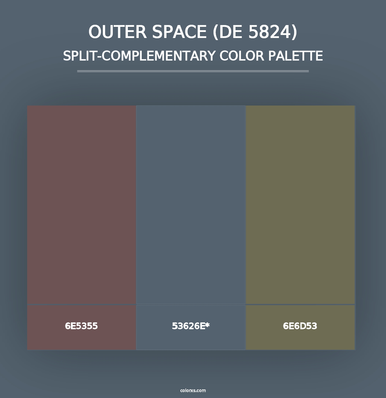 Outer Space (DE 5824) - Split-Complementary Color Palette