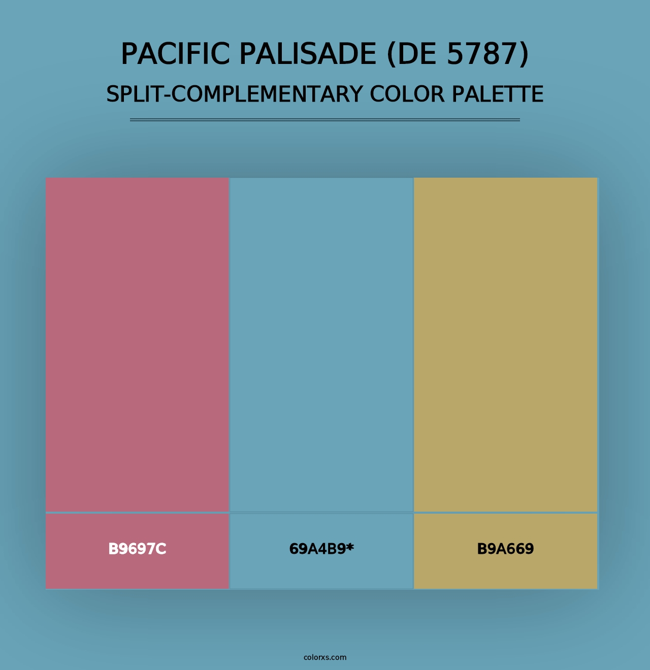 Pacific Palisade (DE 5787) - Split-Complementary Color Palette