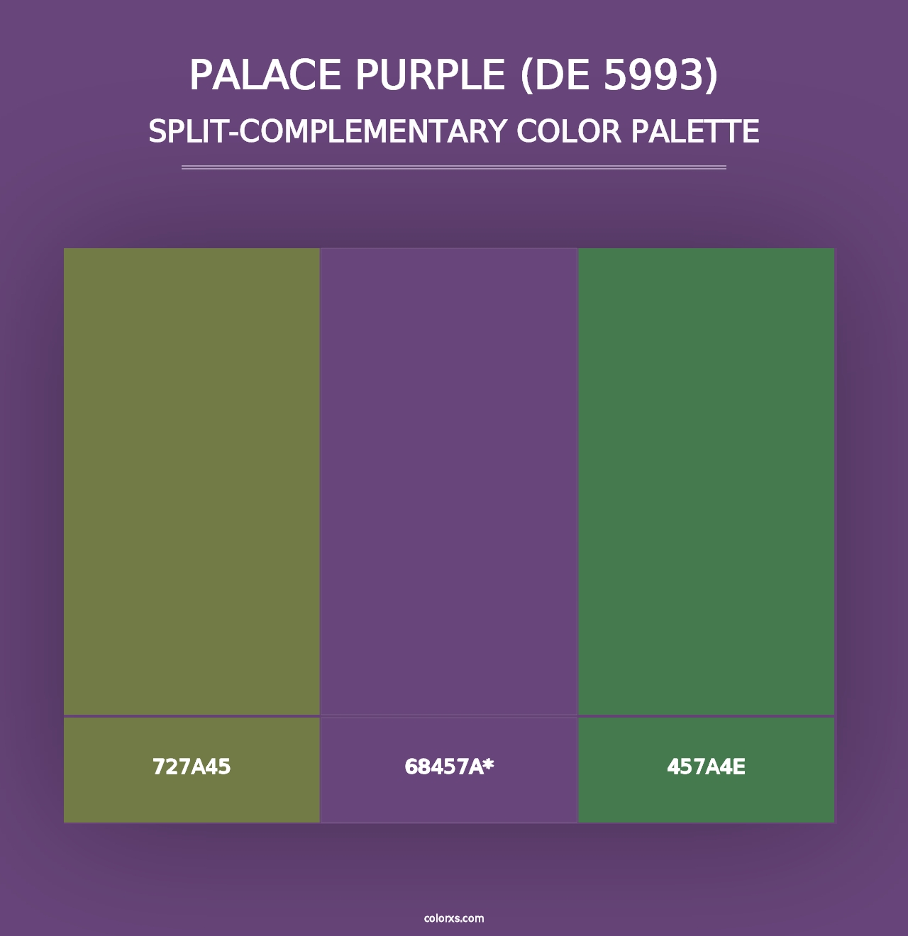 Palace Purple (DE 5993) - Split-Complementary Color Palette