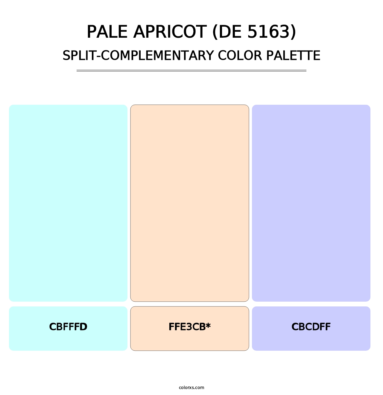 Pale Apricot (DE 5163) - Split-Complementary Color Palette