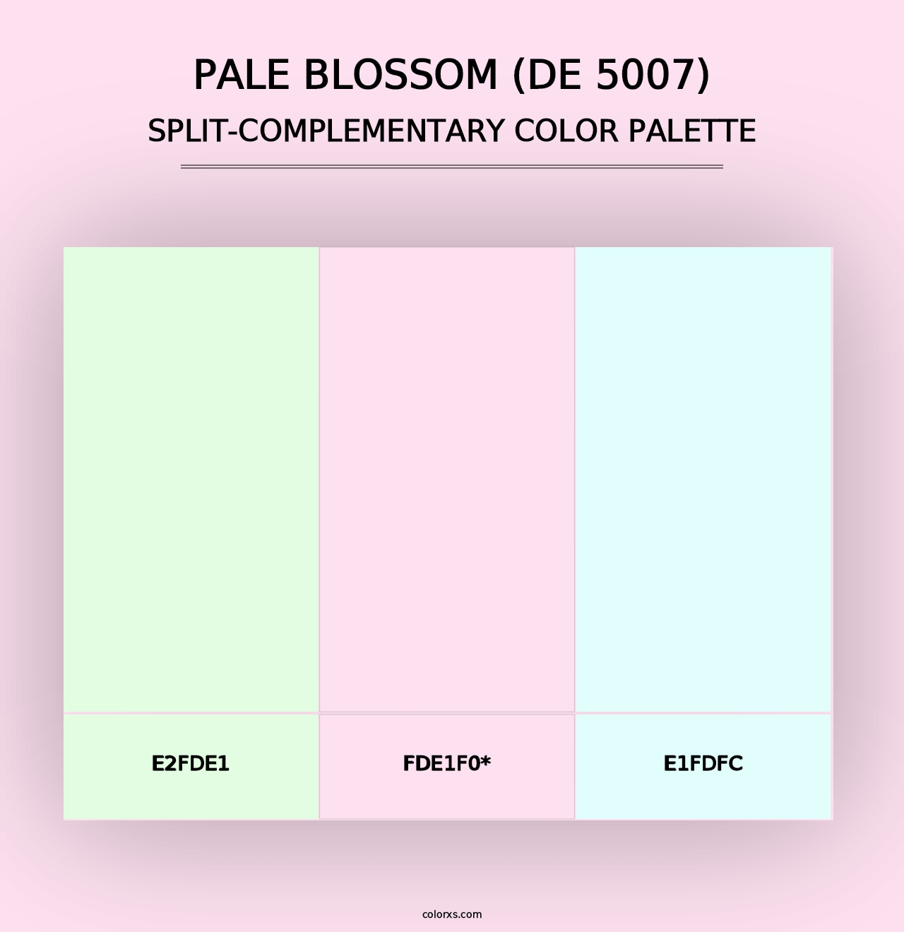 Pale Blossom (DE 5007) - Split-Complementary Color Palette