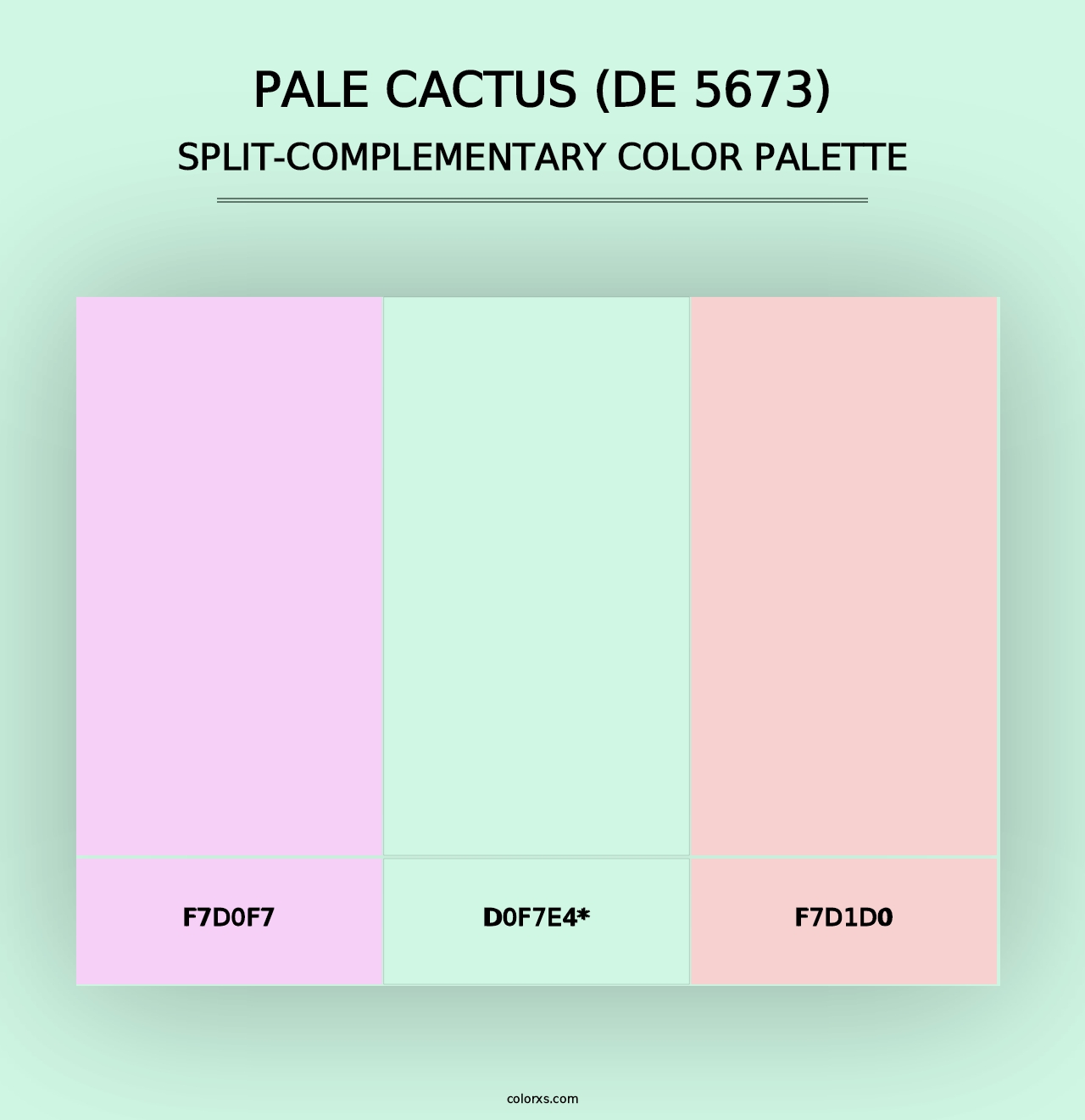 Pale Cactus (DE 5673) - Split-Complementary Color Palette