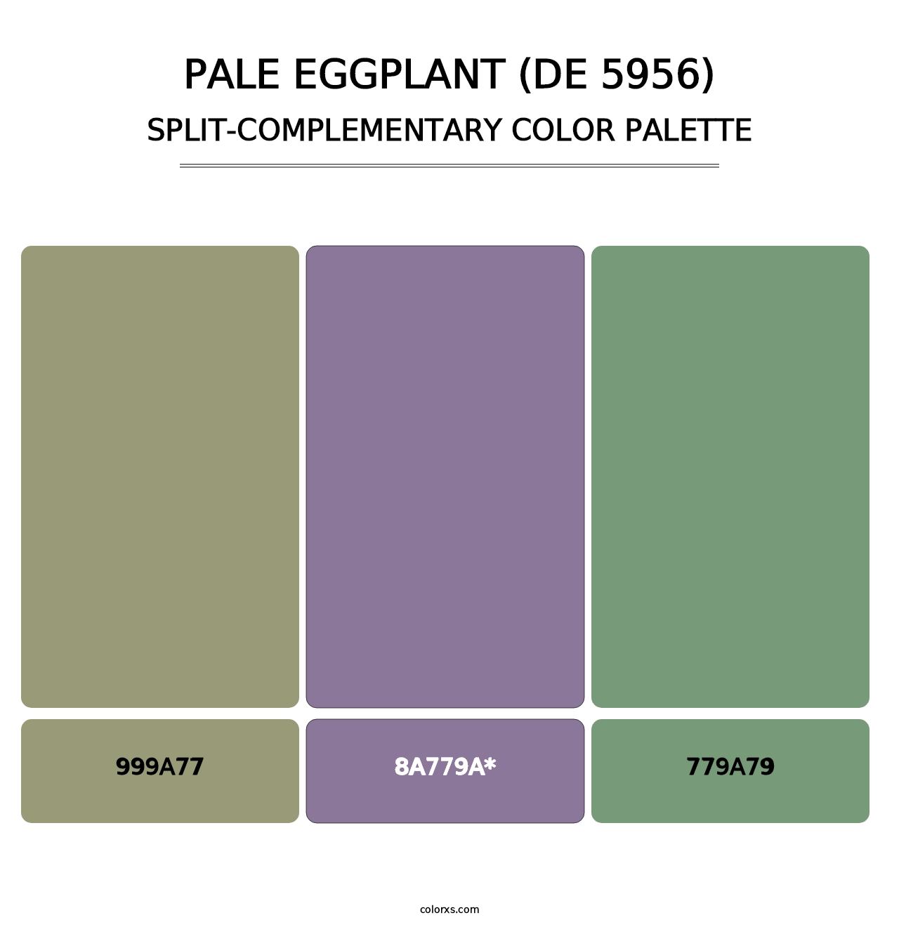 Pale Eggplant (DE 5956) - Split-Complementary Color Palette