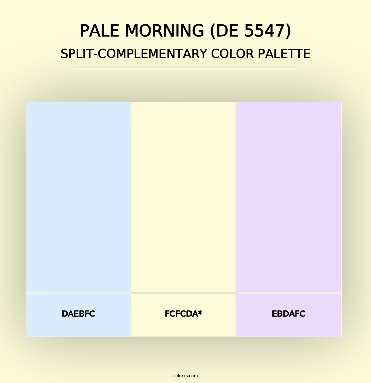 Pale Morning (DE 5547) - Split-Complementary Color Palette