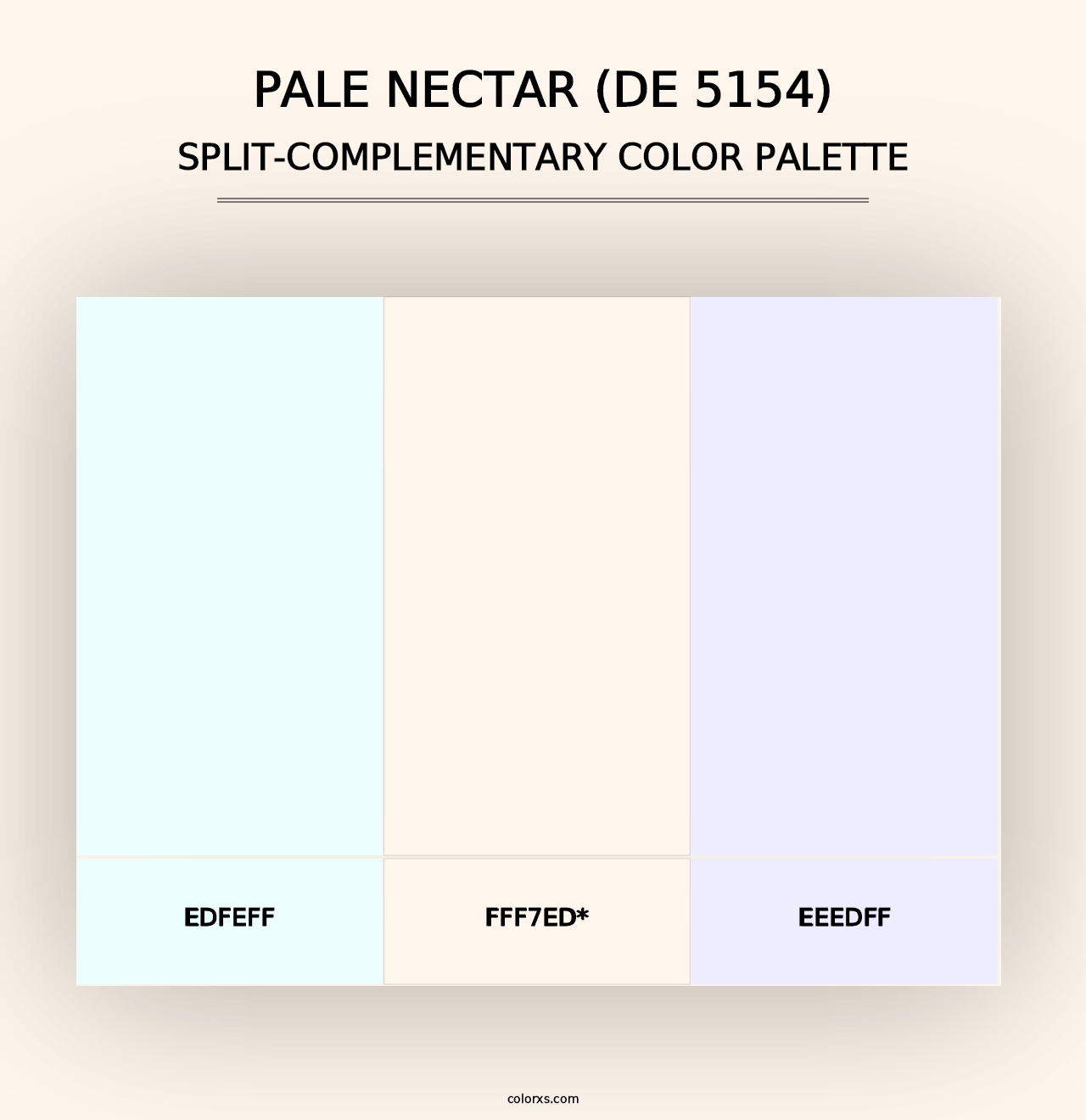 Pale Nectar (DE 5154) - Split-Complementary Color Palette