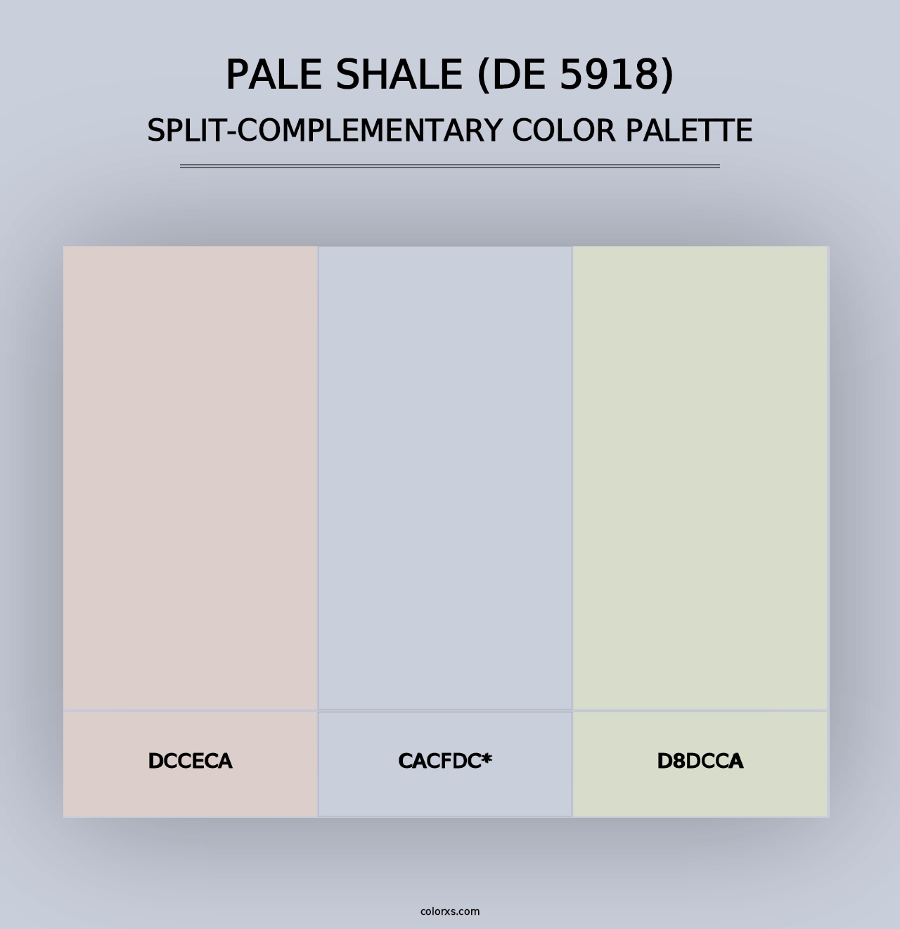 Pale Shale (DE 5918) - Split-Complementary Color Palette