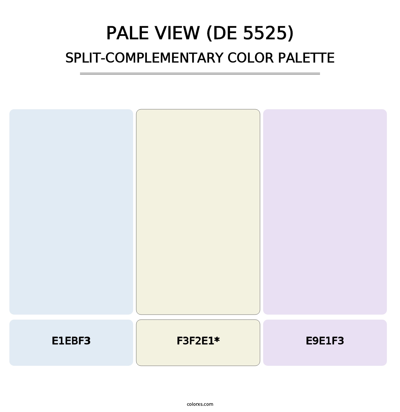 Pale View (DE 5525) - Split-Complementary Color Palette