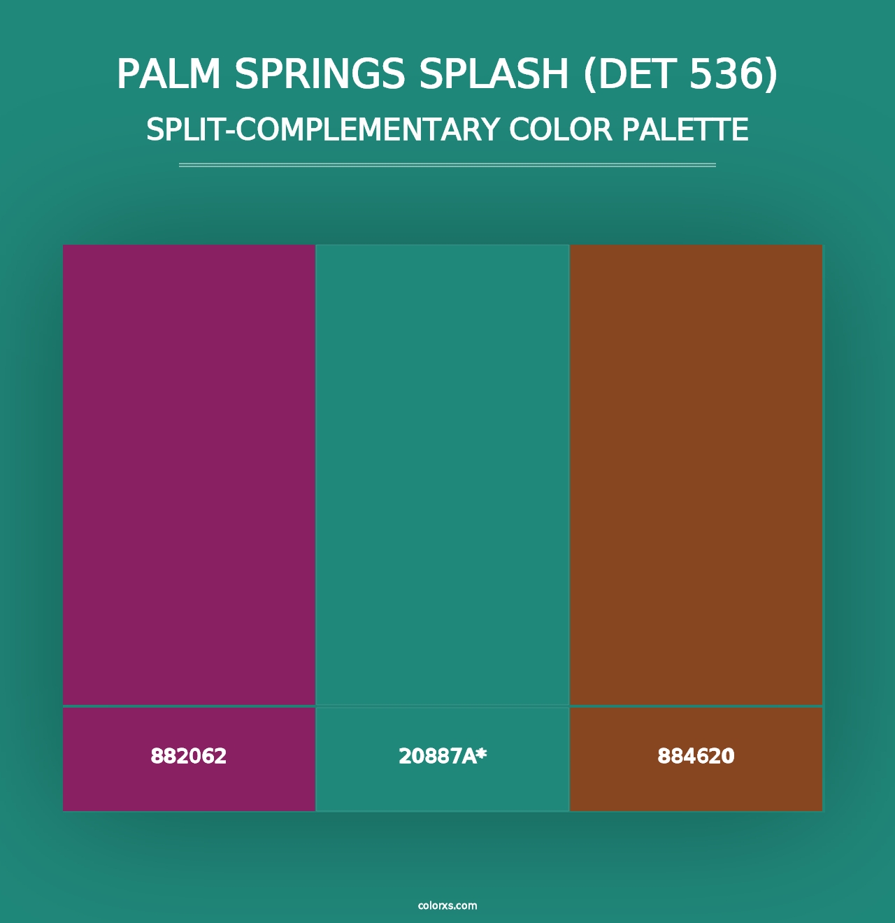 Palm Springs Splash (DET 536) - Split-Complementary Color Palette