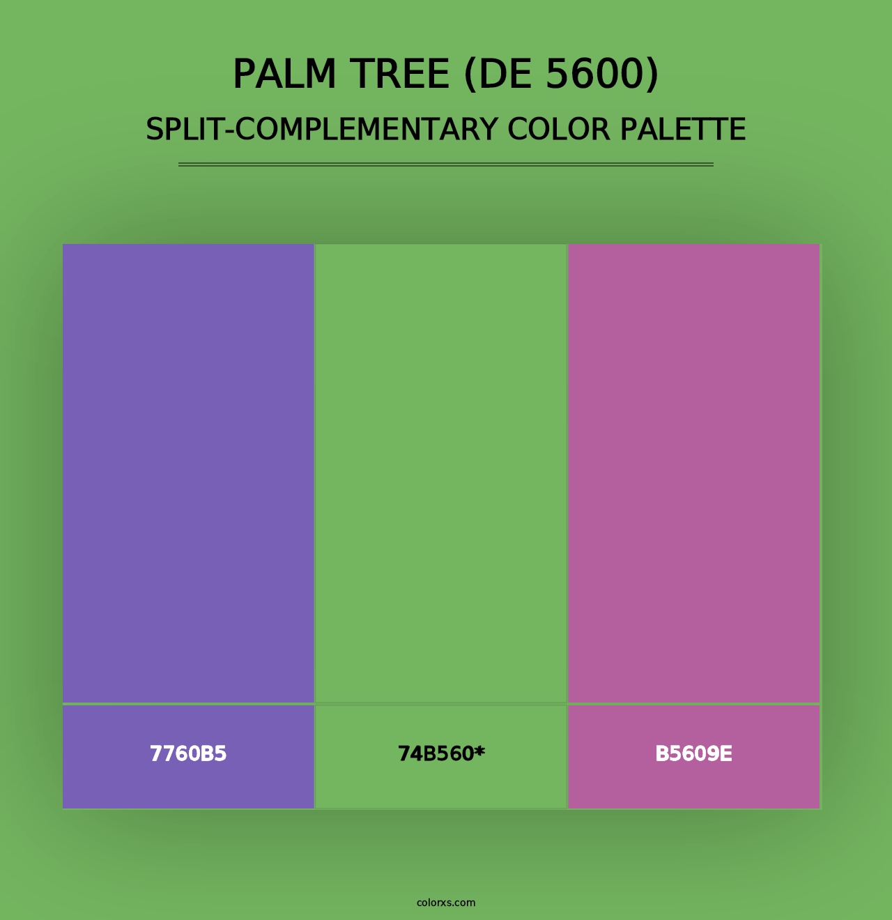 Palm Tree (DE 5600) - Split-Complementary Color Palette