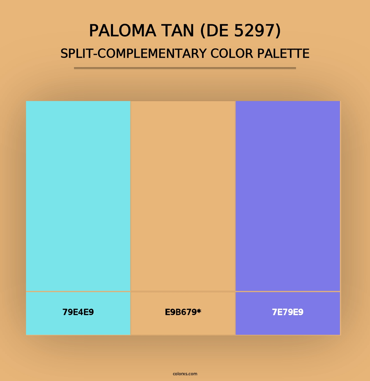 Paloma Tan (DE 5297) - Split-Complementary Color Palette