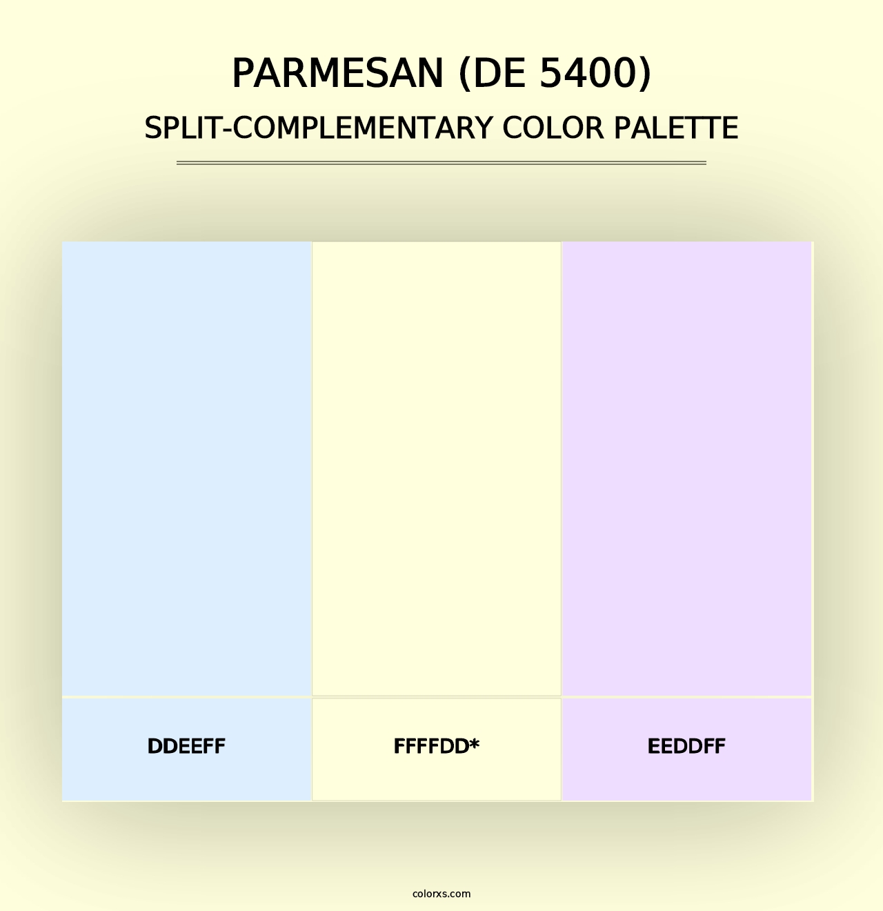 Parmesan (DE 5400) - Split-Complementary Color Palette