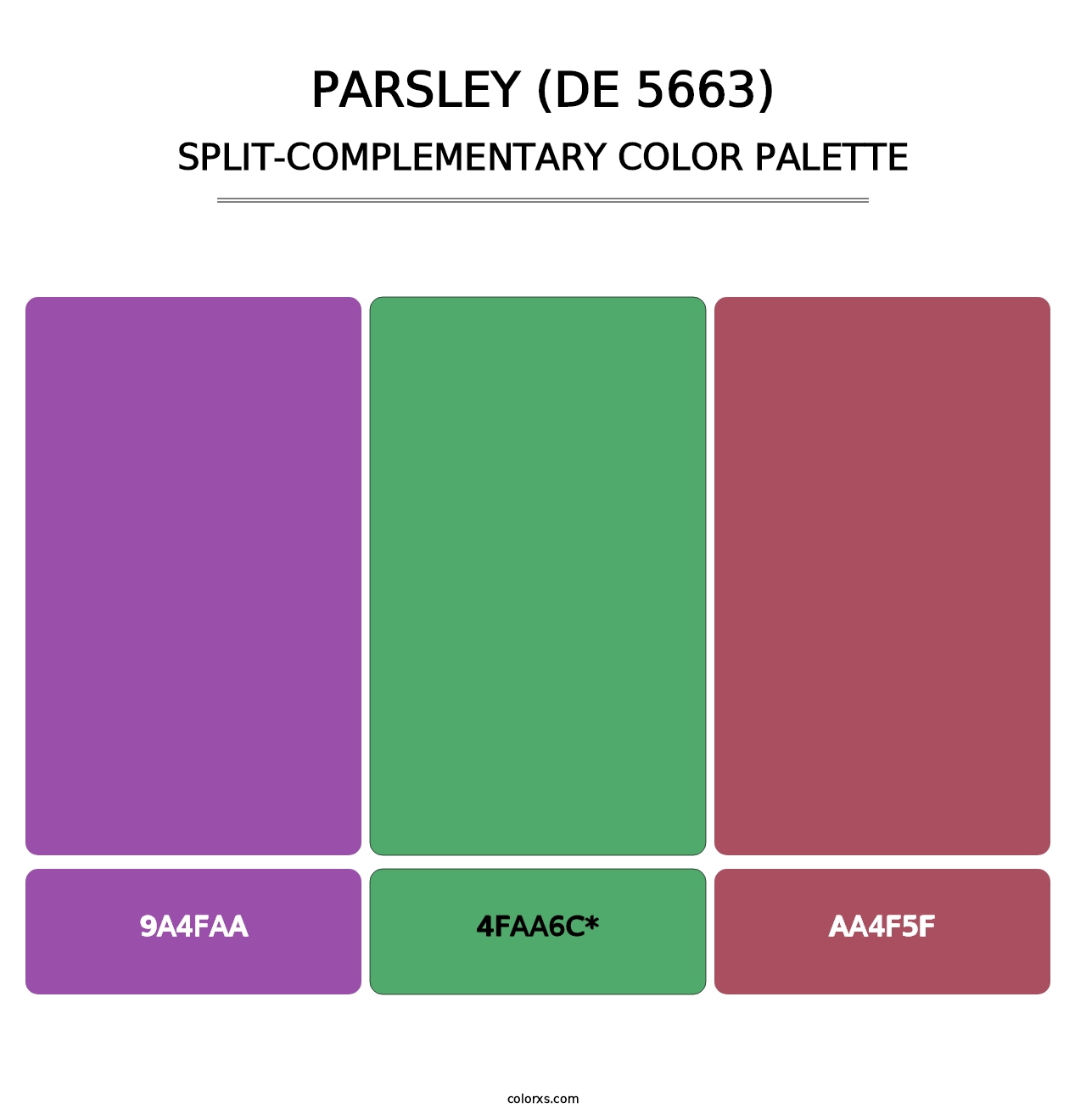 Parsley (DE 5663) - Split-Complementary Color Palette