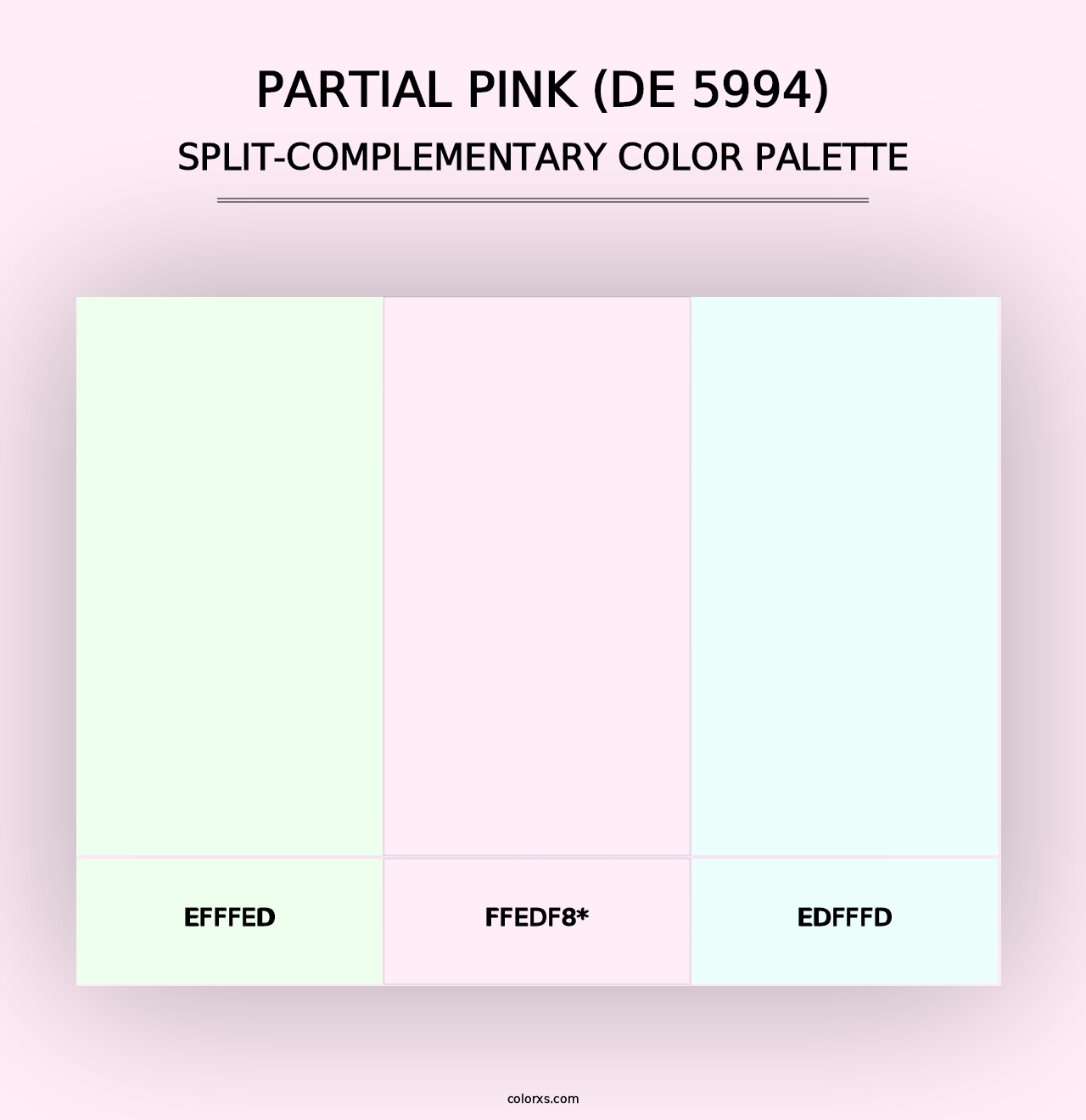 Partial Pink (DE 5994) - Split-Complementary Color Palette