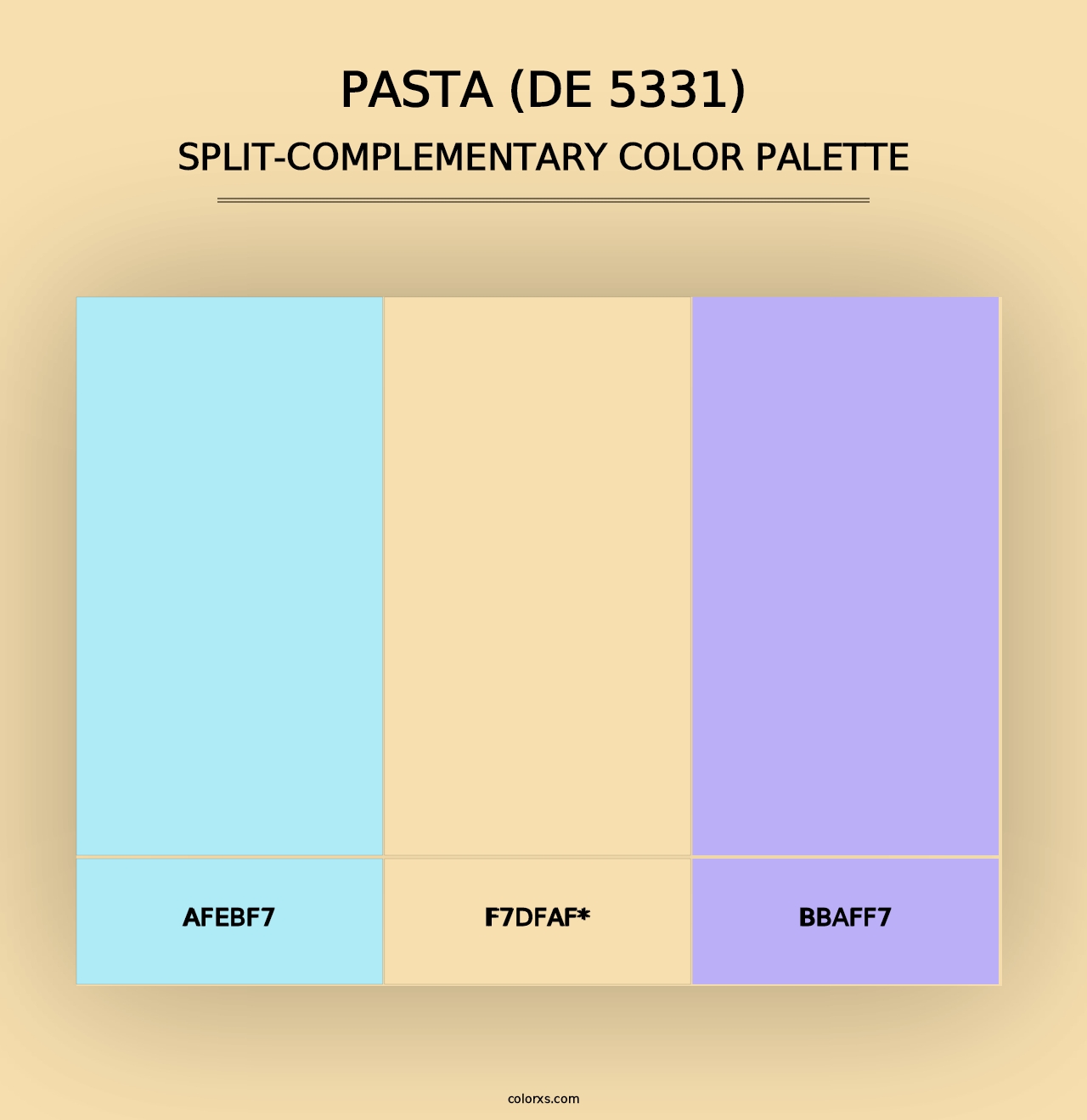 Pasta (DE 5331) - Split-Complementary Color Palette