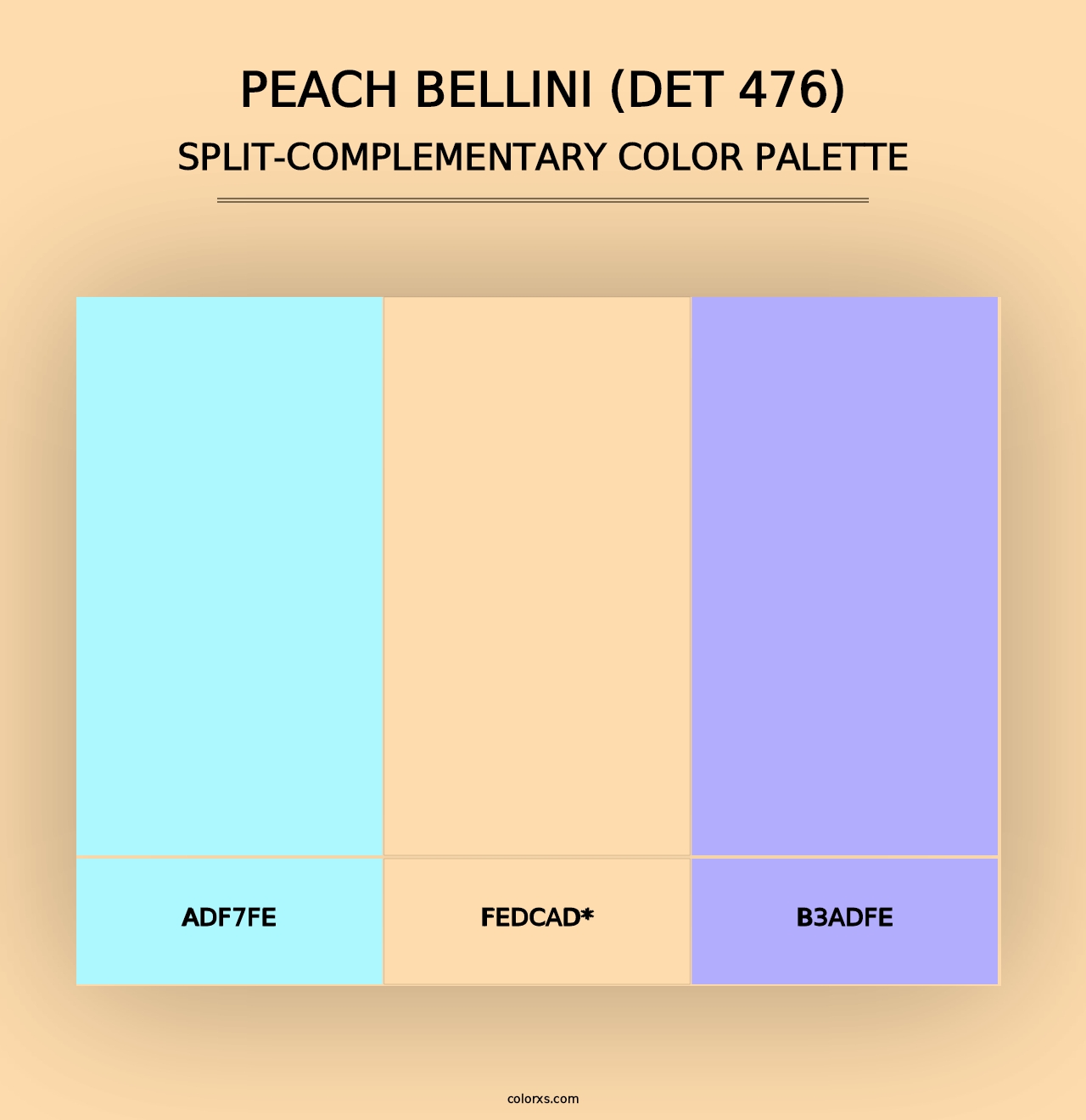 Peach Bellini (DET 476) - Split-Complementary Color Palette