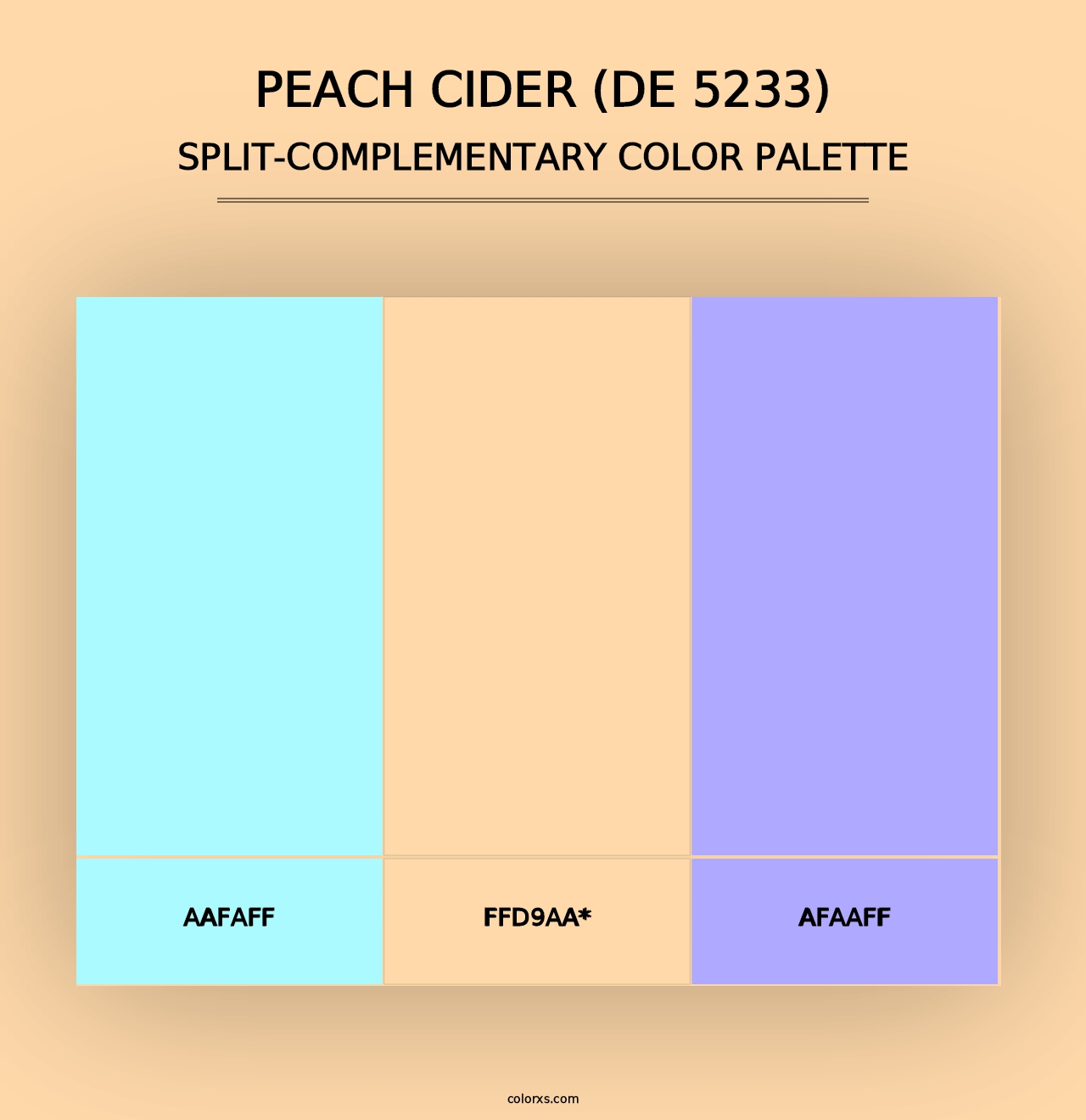 Peach Cider (DE 5233) - Split-Complementary Color Palette