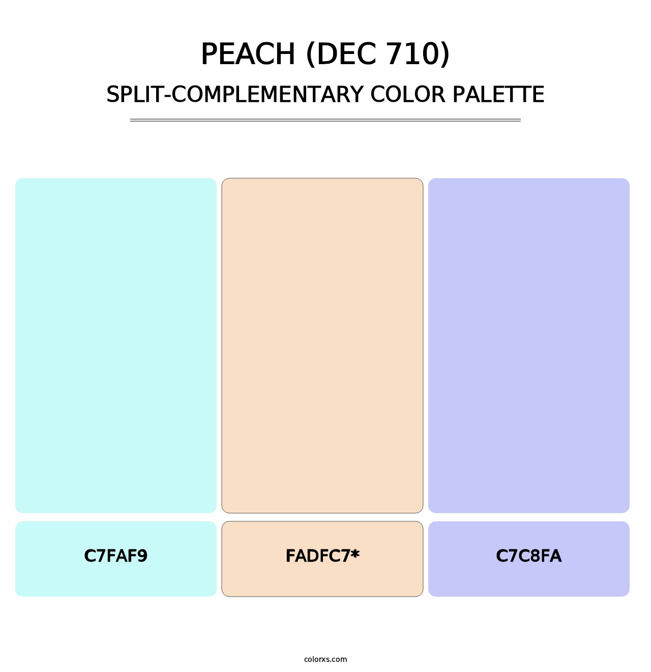 Peach (DEC 710) - Split-Complementary Color Palette