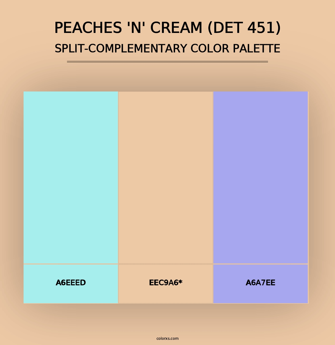 Peaches 'n' Cream (DET 451) - Split-Complementary Color Palette