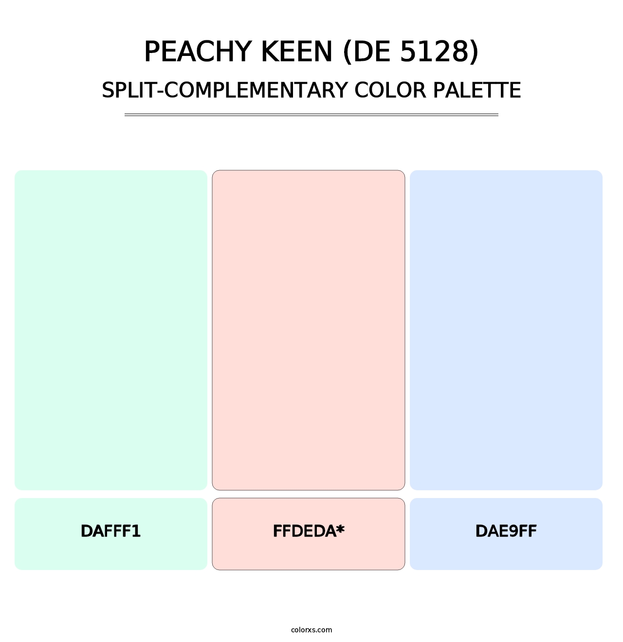 Peachy Keen (DE 5128) - Split-Complementary Color Palette