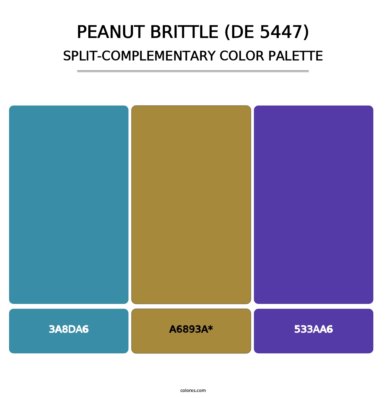 Peanut Brittle (DE 5447) - Split-Complementary Color Palette