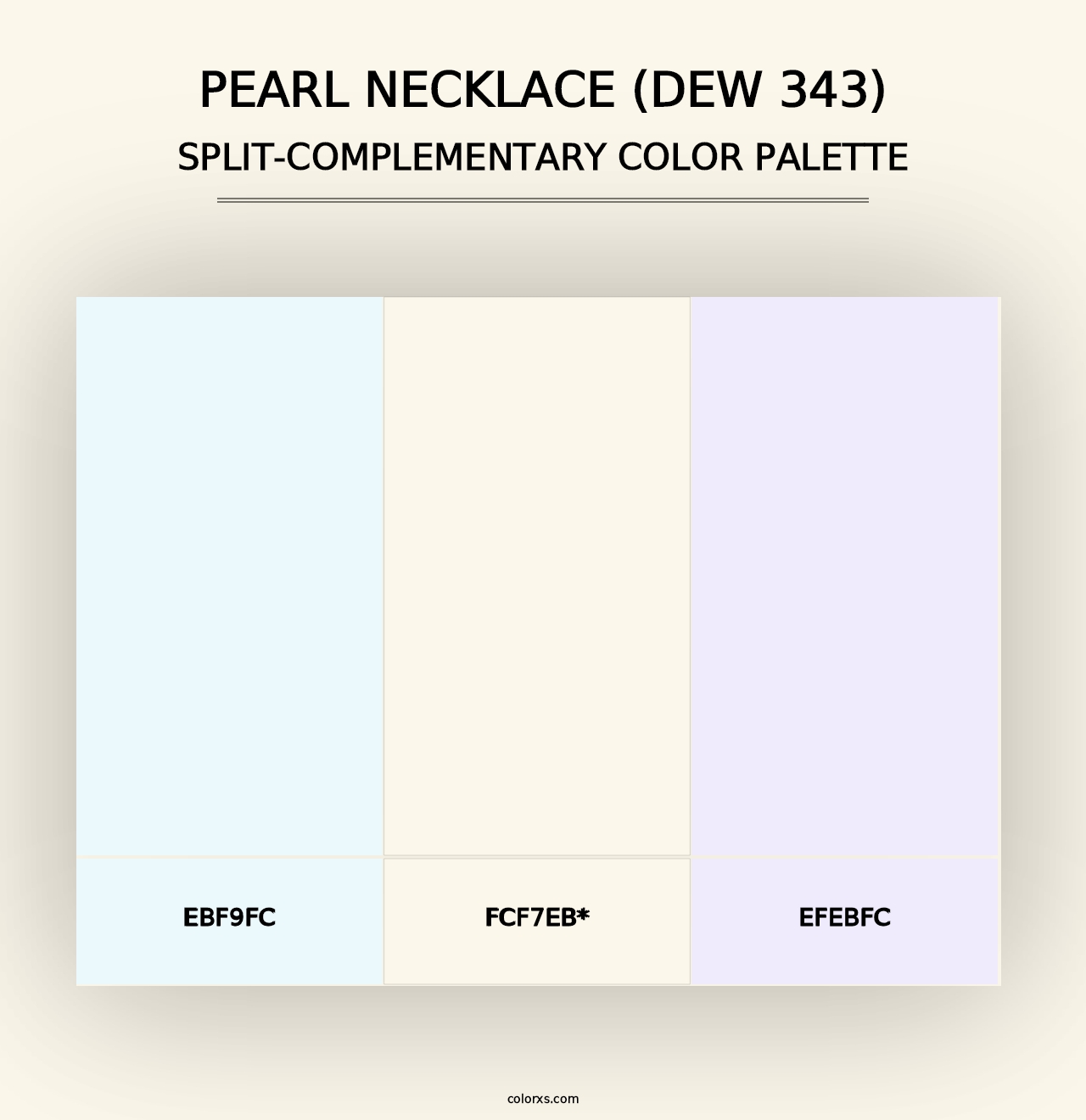 Pearl Necklace (DEW 343) - Split-Complementary Color Palette