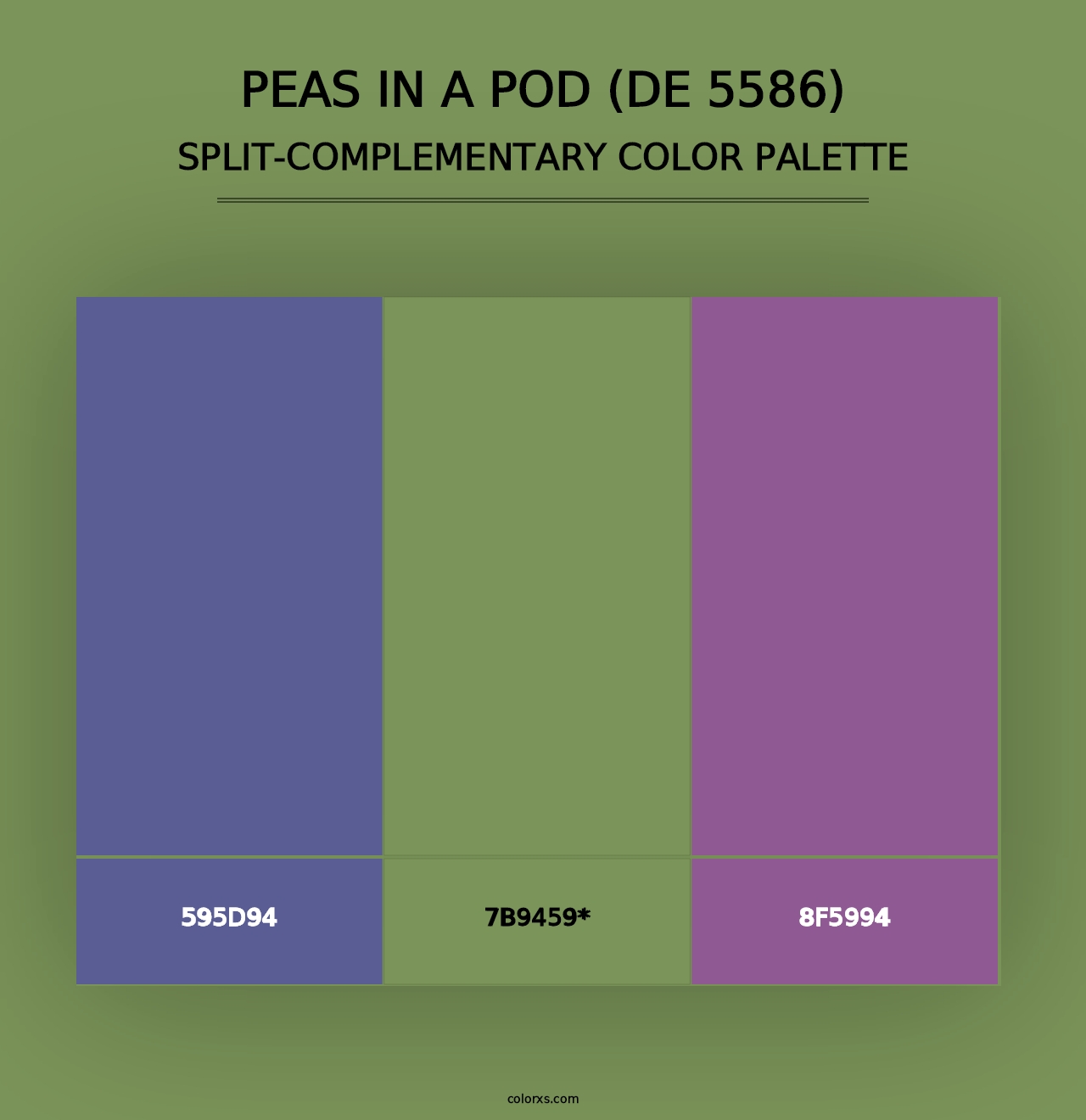 Peas in a Pod (DE 5586) - Split-Complementary Color Palette