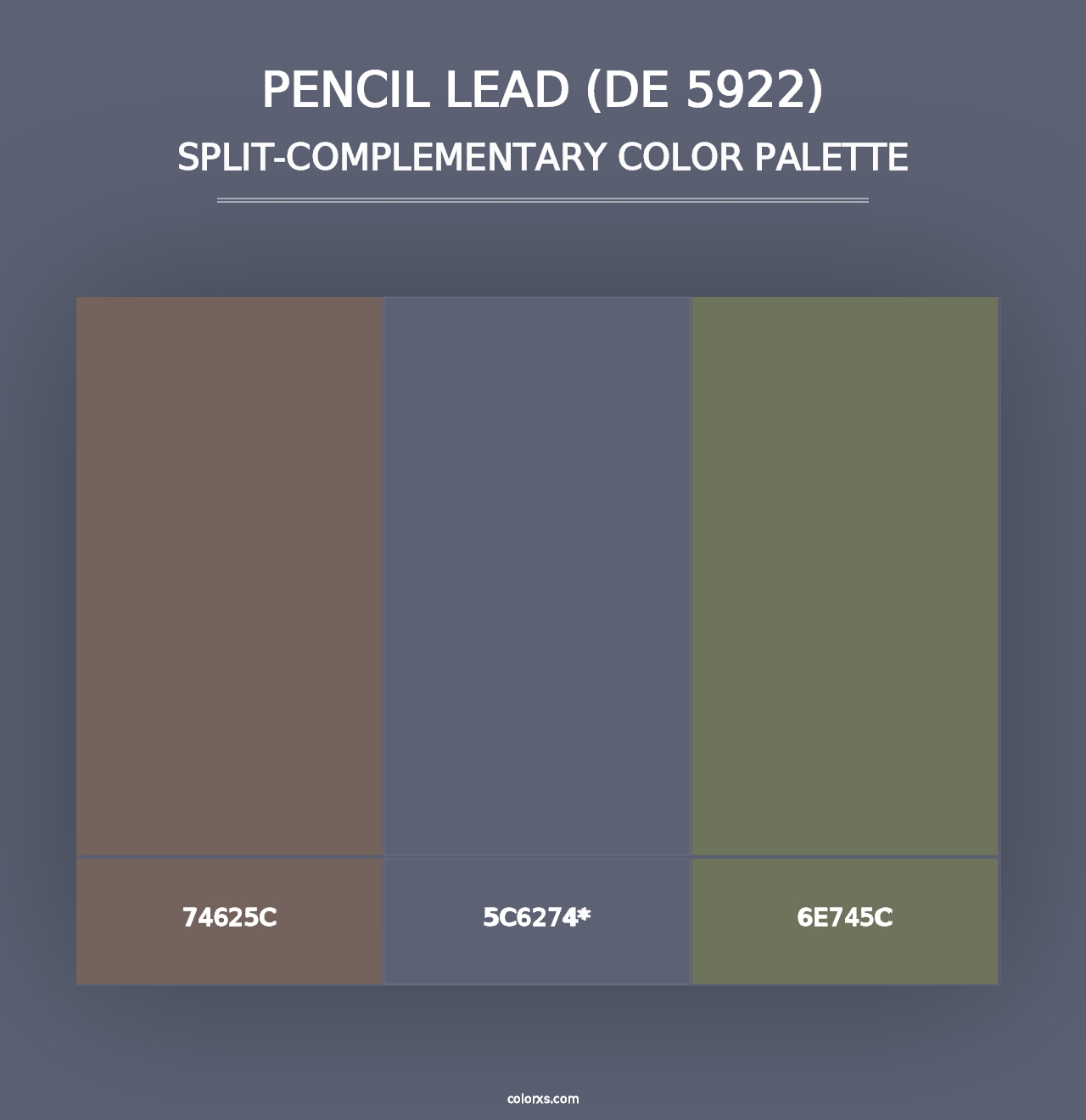 Pencil Lead (DE 5922) - Split-Complementary Color Palette