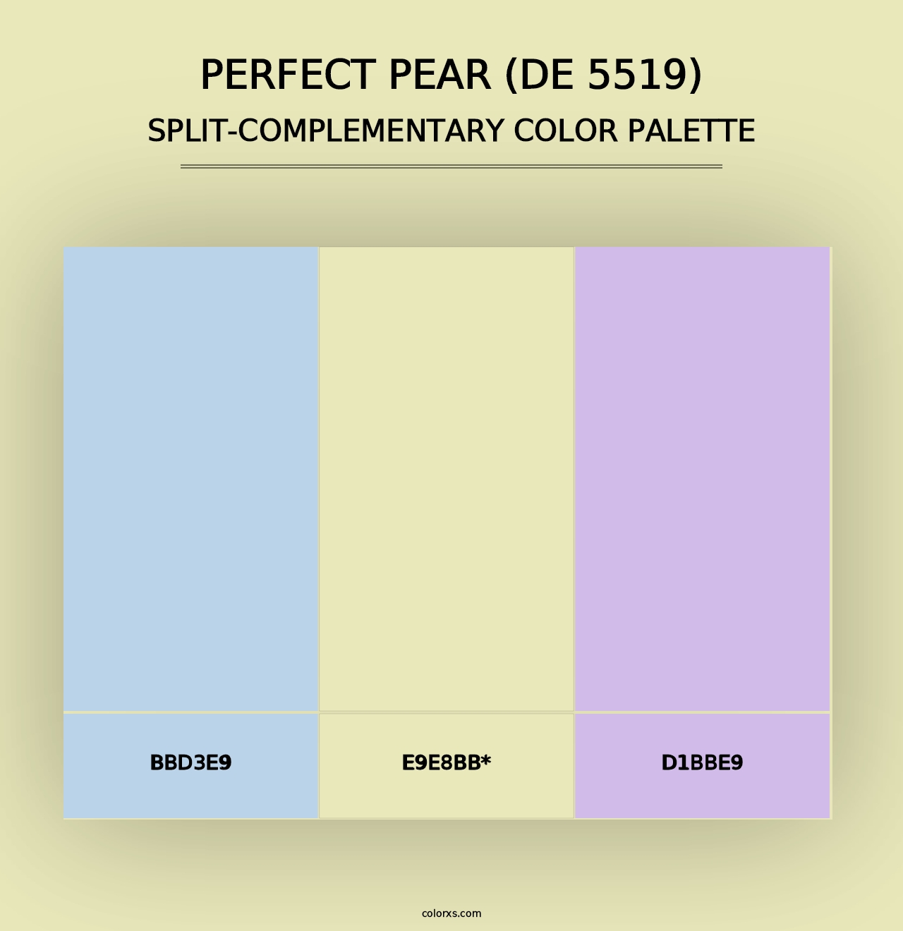 Perfect Pear (DE 5519) - Split-Complementary Color Palette