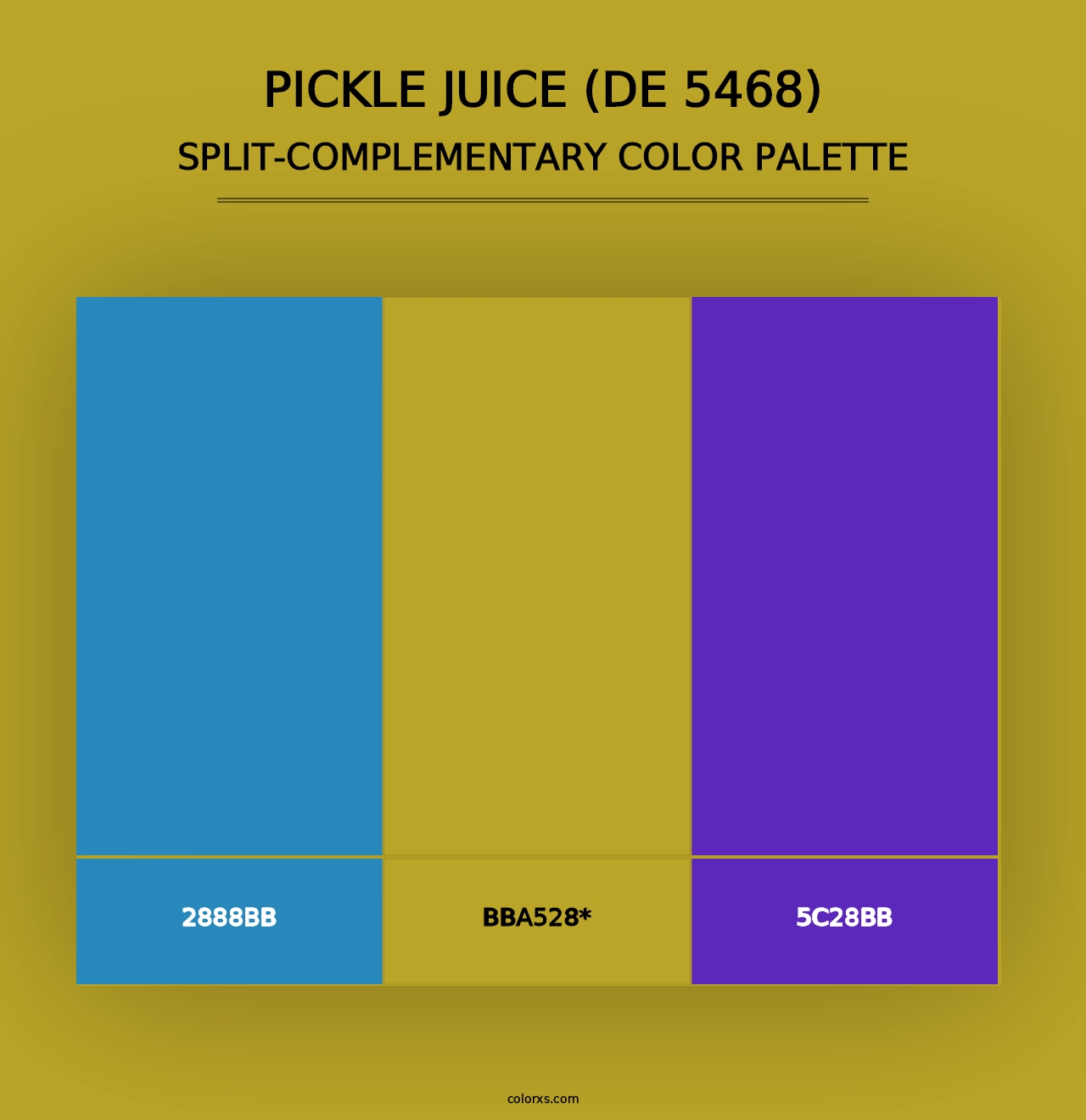 Pickle Juice (DE 5468) - Split-Complementary Color Palette