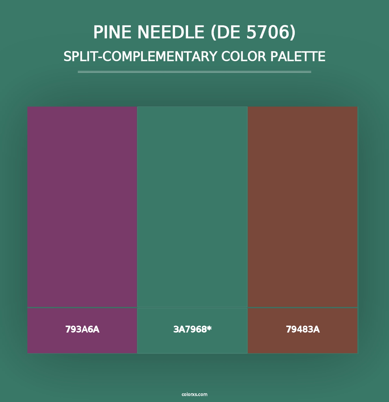 Pine Needle (DE 5706) - Split-Complementary Color Palette