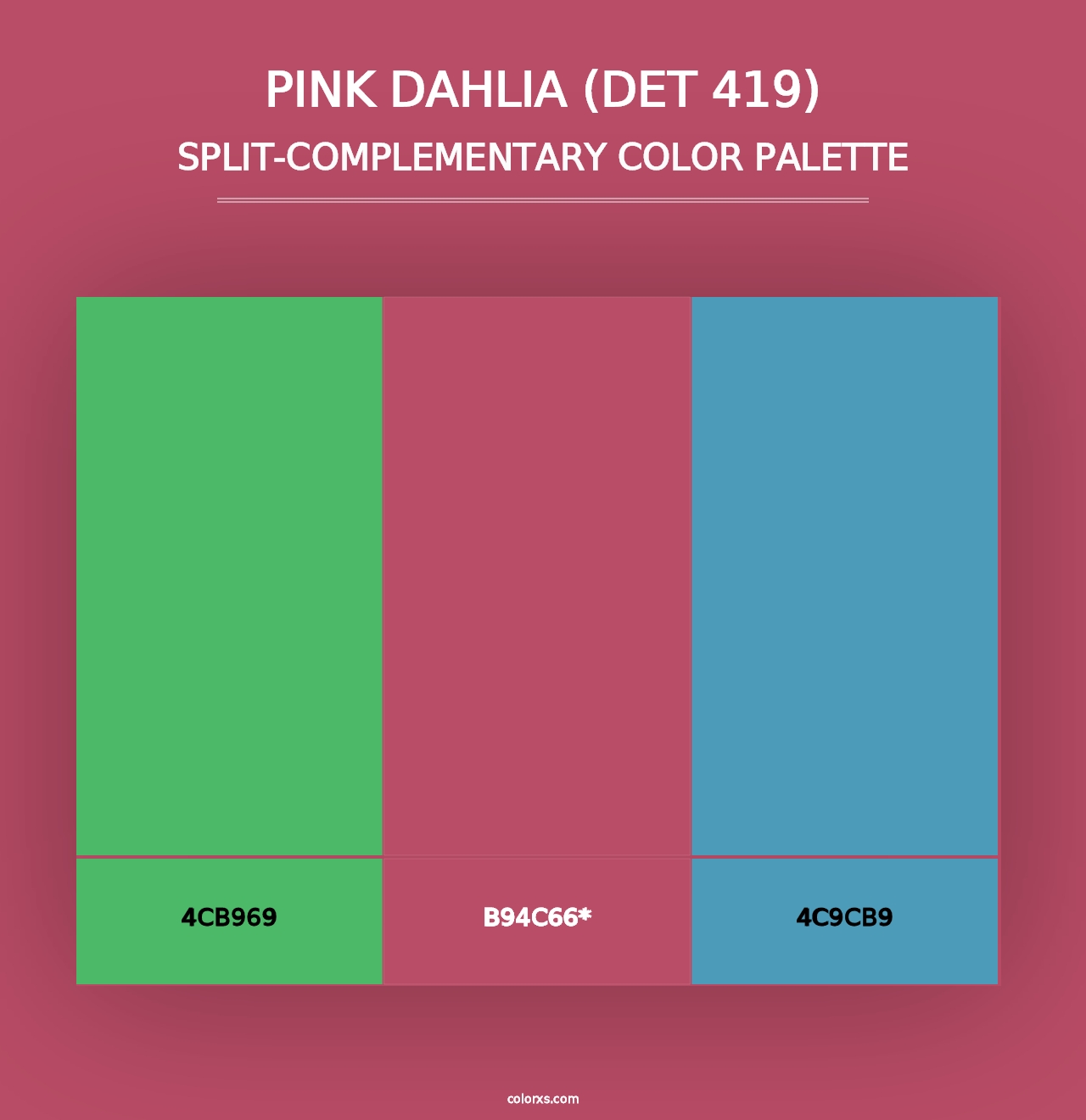 Pink Dahlia (DET 419) - Split-Complementary Color Palette