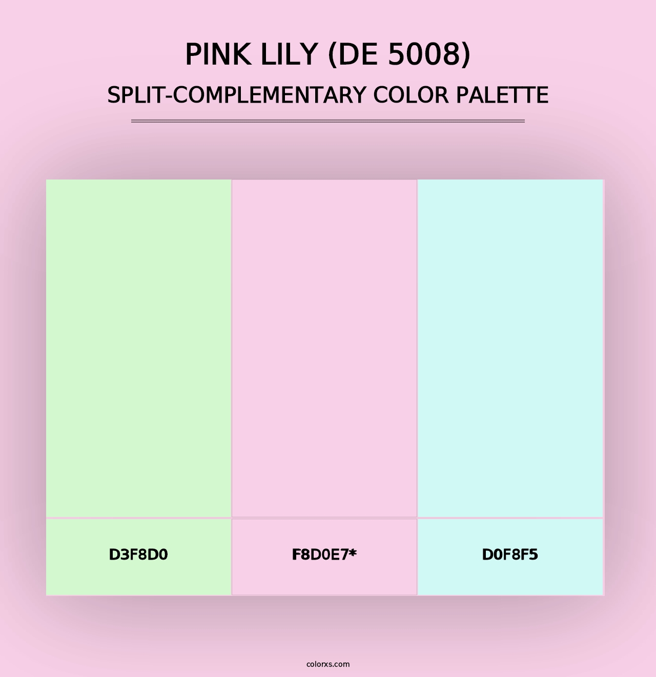 Pink Lily (DE 5008) - Split-Complementary Color Palette