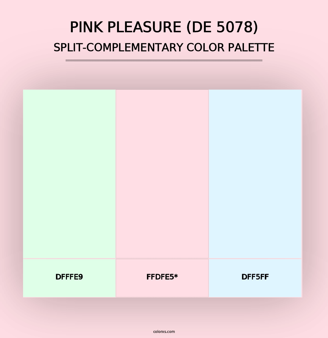 Pink Pleasure (DE 5078) - Split-Complementary Color Palette