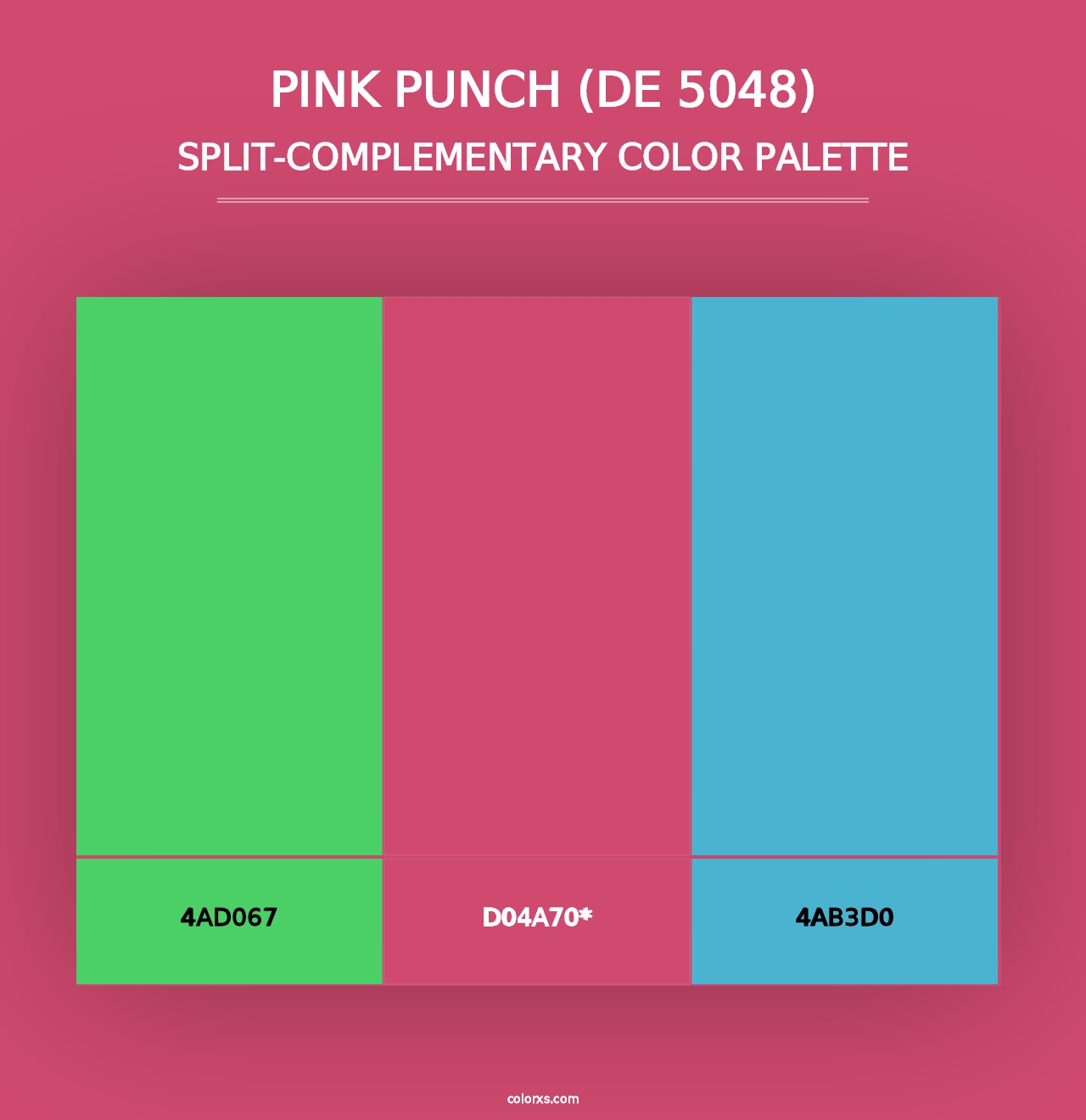 Pink Punch (DE 5048) - Split-Complementary Color Palette