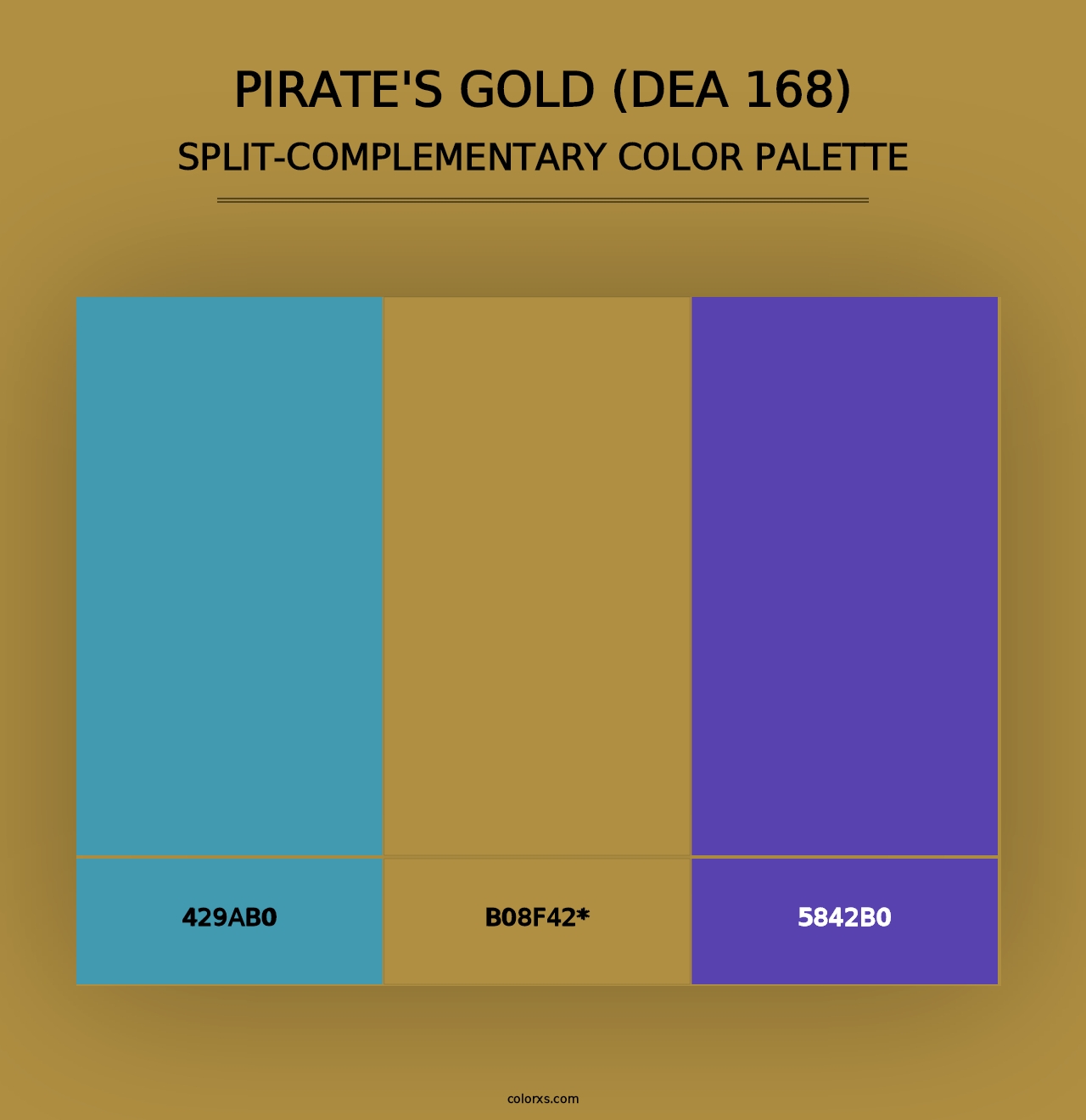 Pirate's Gold (DEA 168) - Split-Complementary Color Palette