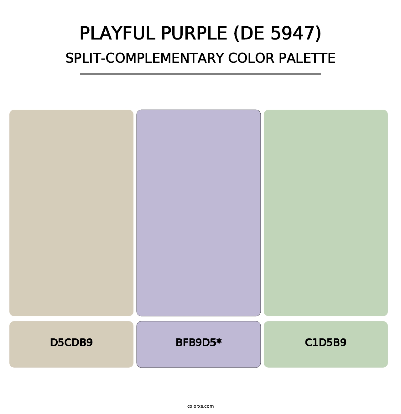 Playful Purple (DE 5947) - Split-Complementary Color Palette