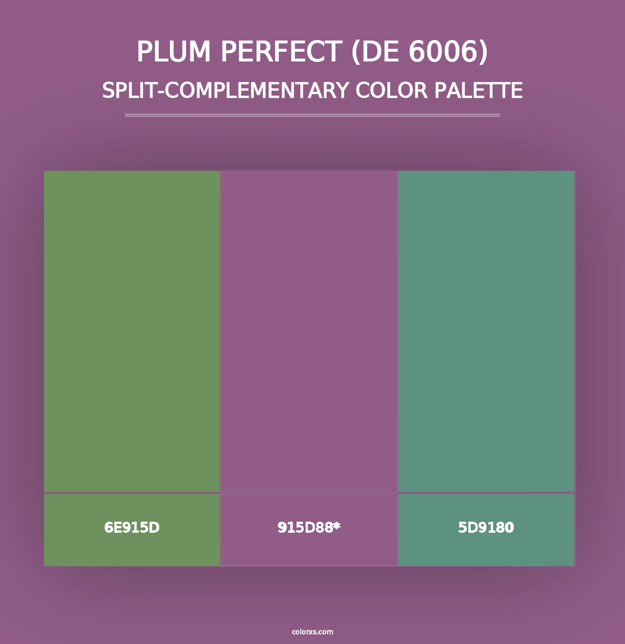 Plum Perfect (DE 6006) - Split-Complementary Color Palette