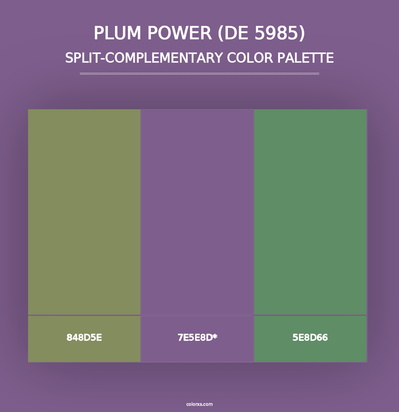 Plum Power (DE 5985) - Split-Complementary Color Palette